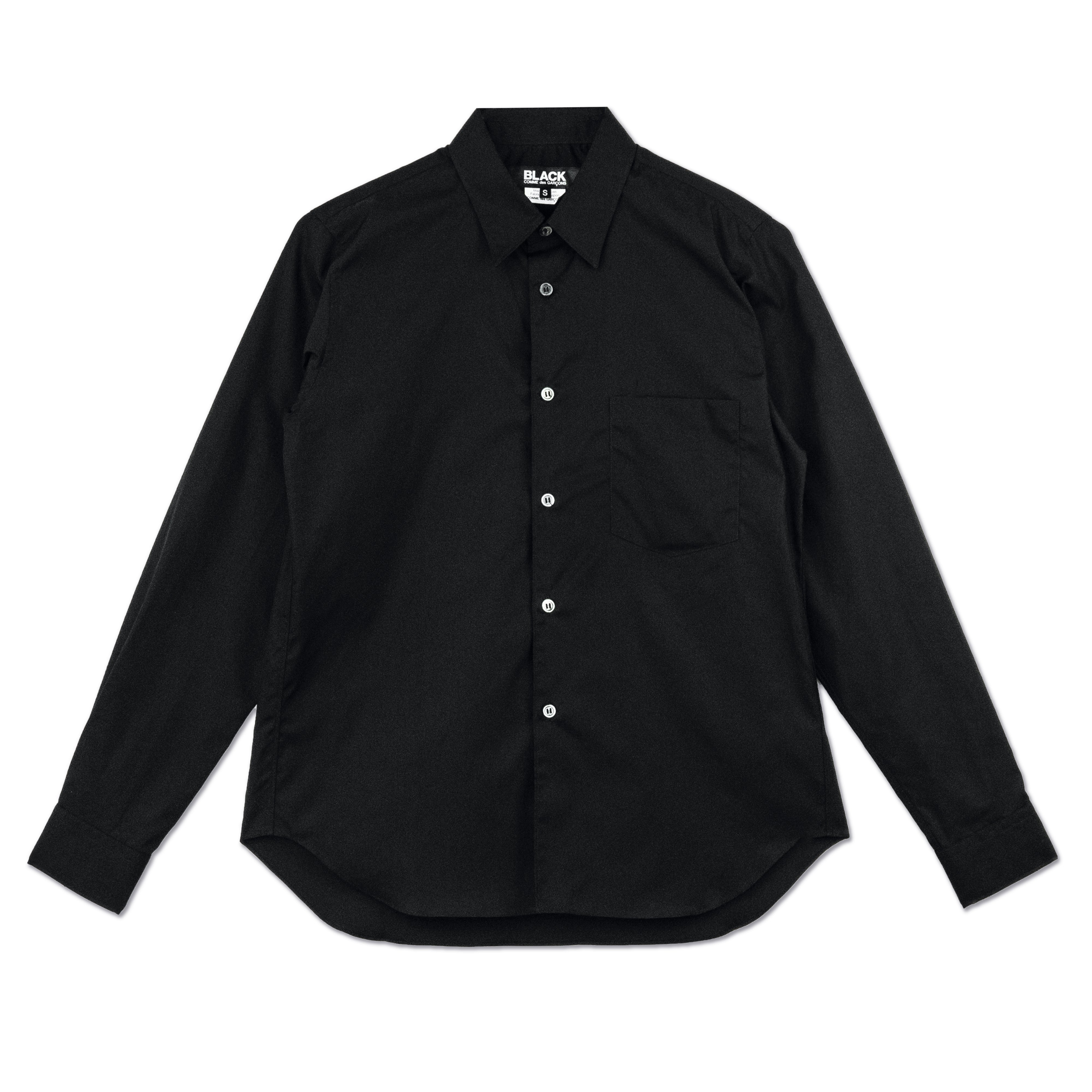 BLACK COMME des GARÇONS ブラック長袖シャツ L 1NB017blackF.jpg?v=1724294113