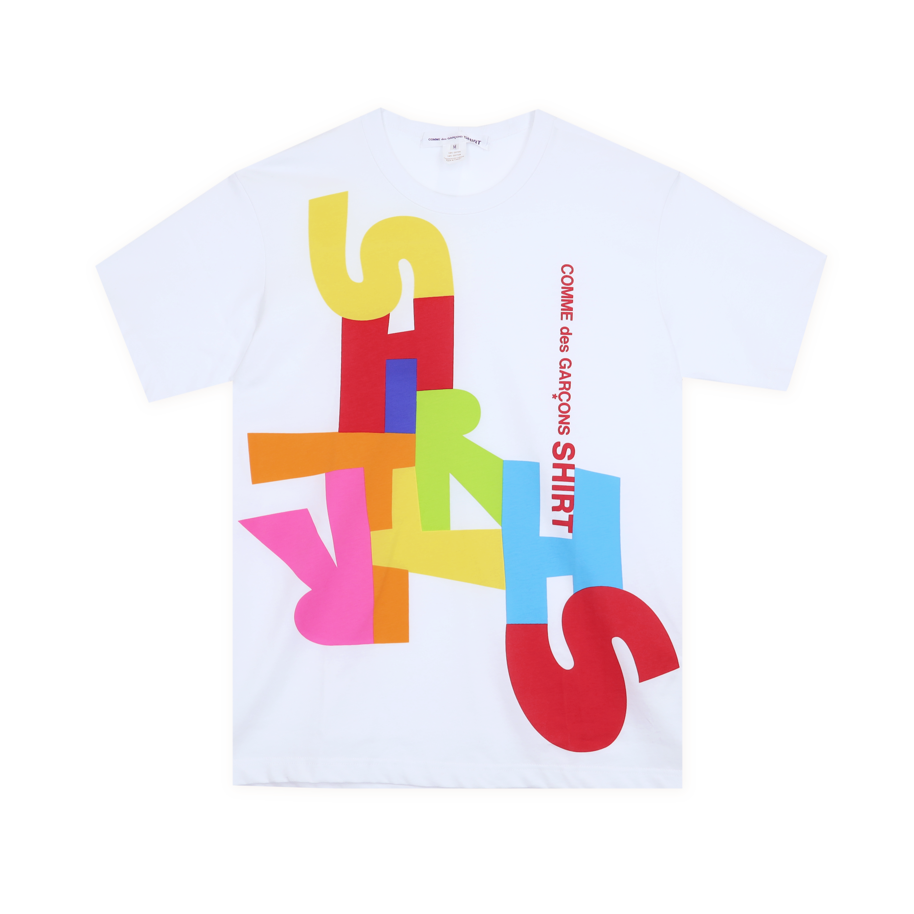 White Graphic Letters T-Shirt – COMME des GARÇONS Melbourne