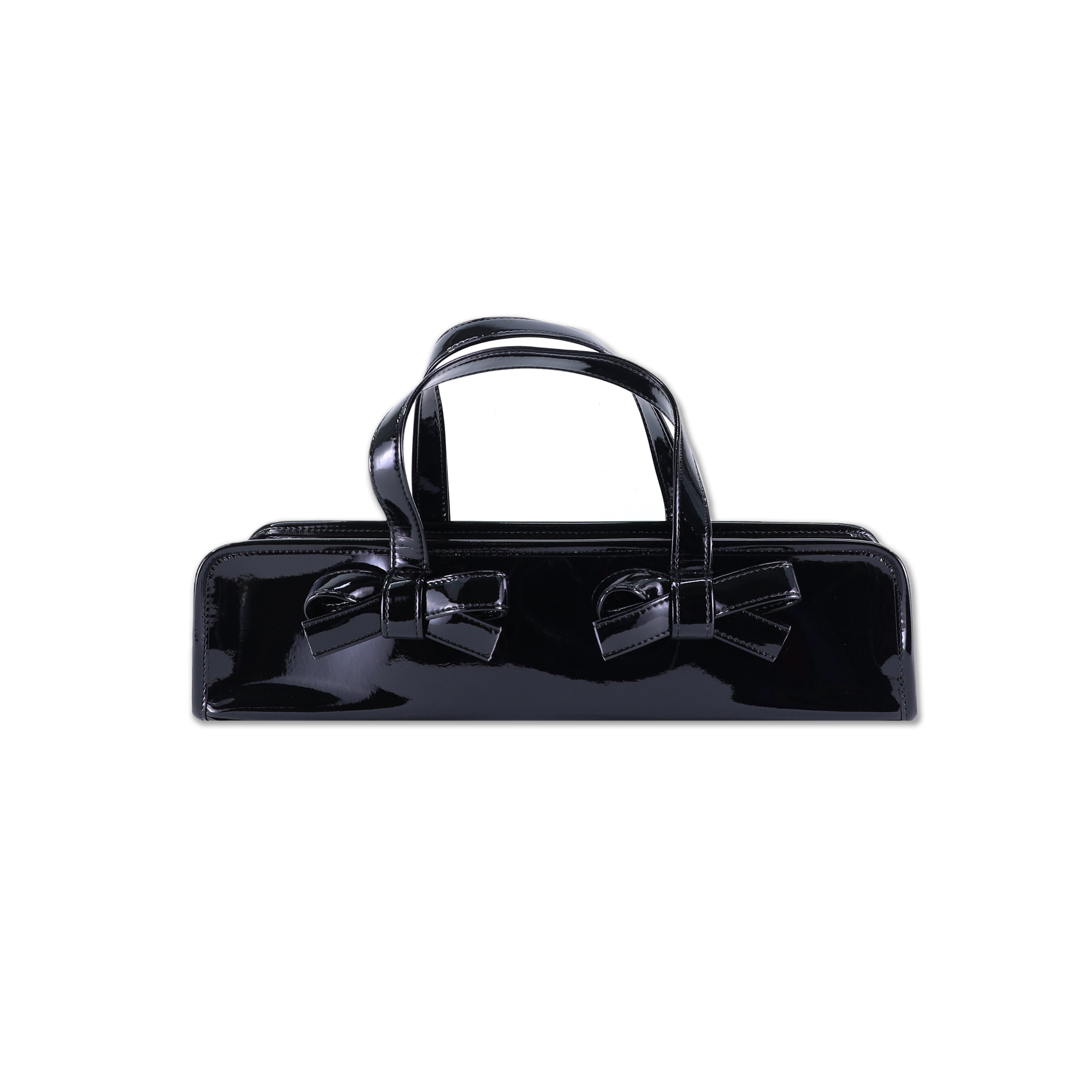 Comme des Garcons Bow Flute patent-finish Tote Bag - Black