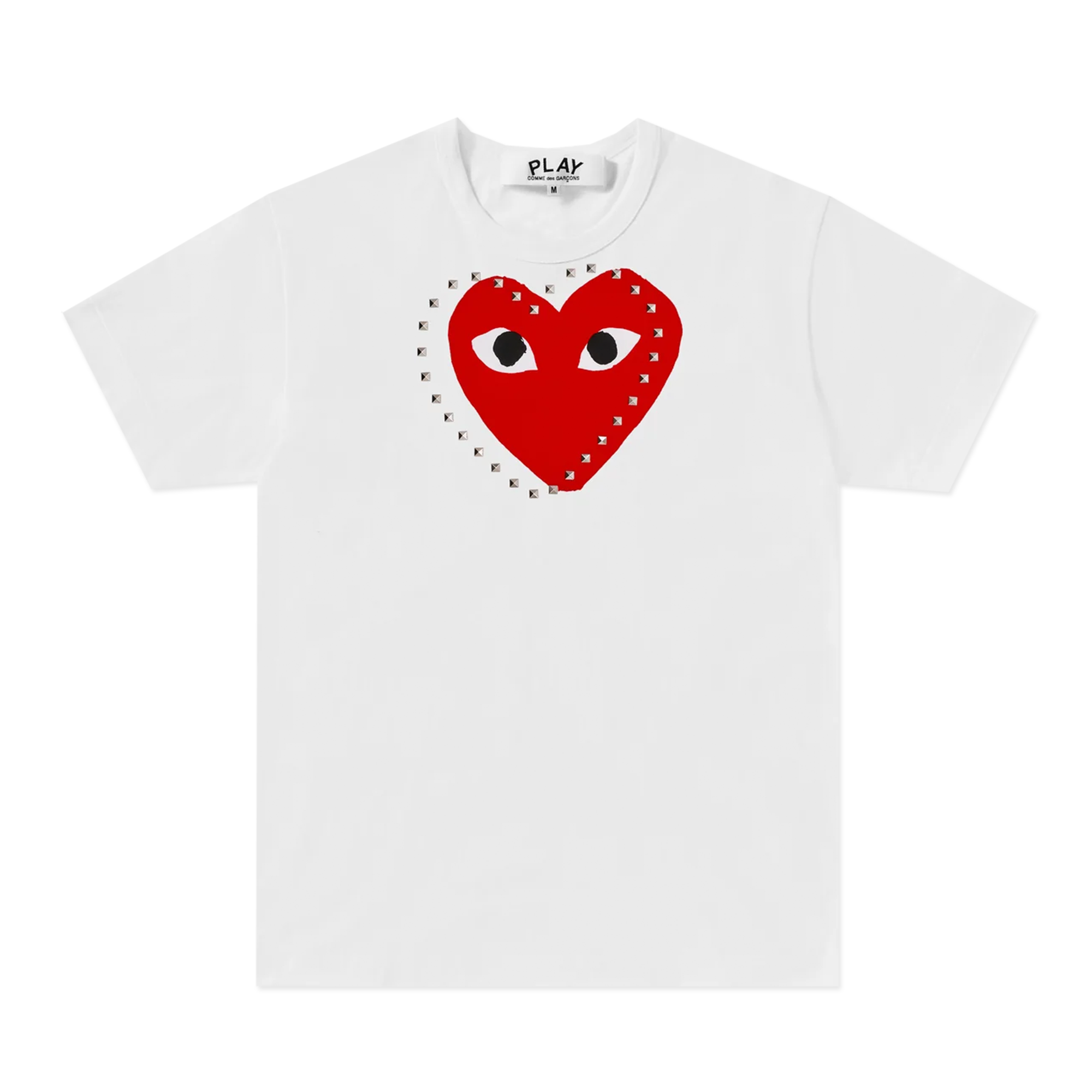 PLAY Stud Print Red Heart T-Shirt – COMME des GARÇONS Melbourne PLAY Stud Print Red Heart T-Shirt – COMME des GARÇONS Melbourne