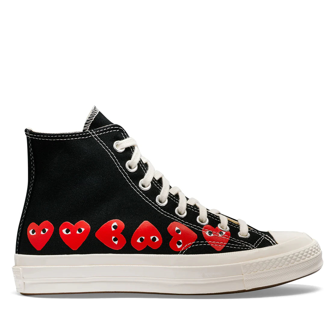 Black high top converse heart best sale