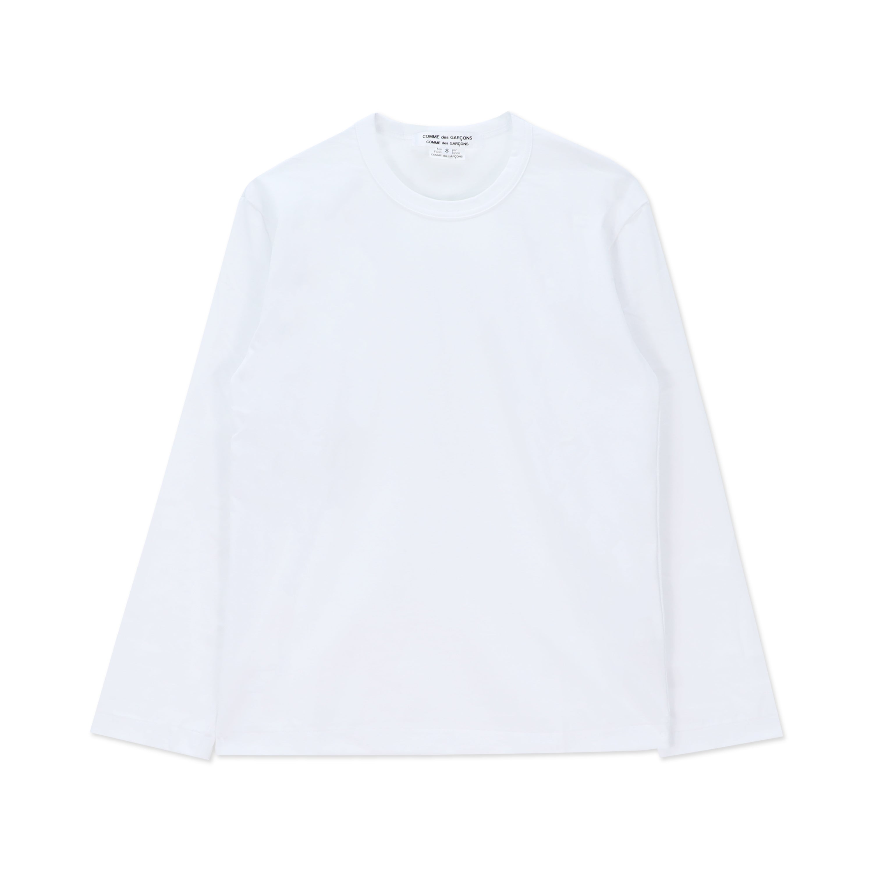 Comme des garcons white long sleeve hotsell