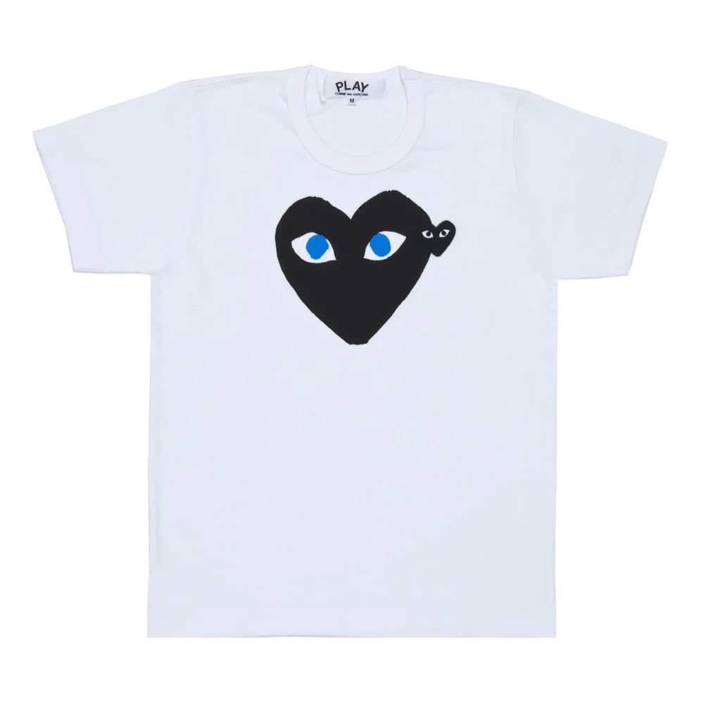 Cdg play black heart t shirt best sale