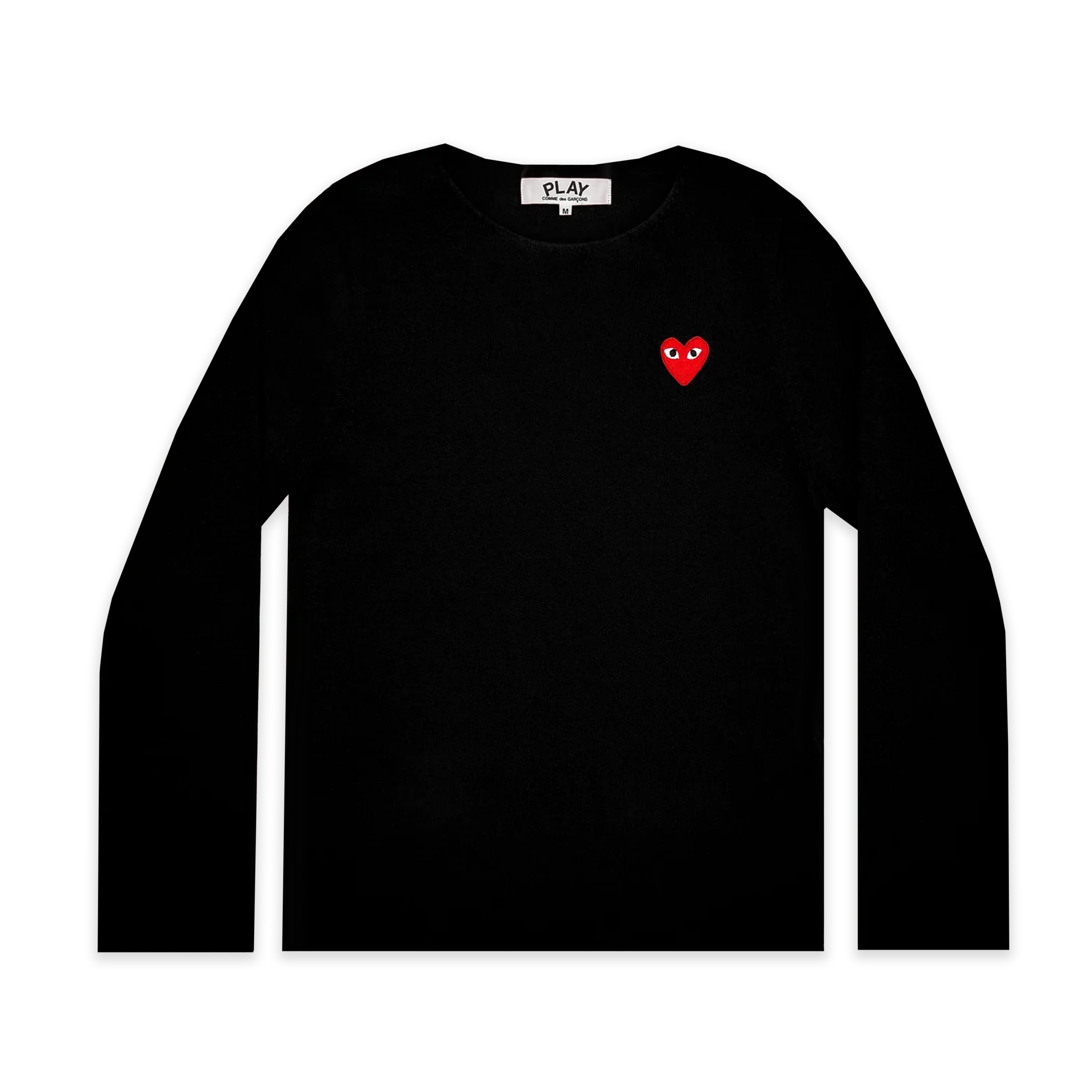 PLAY Round Neck Sweater Red Emblem (Black) – COMME des GARÇONS