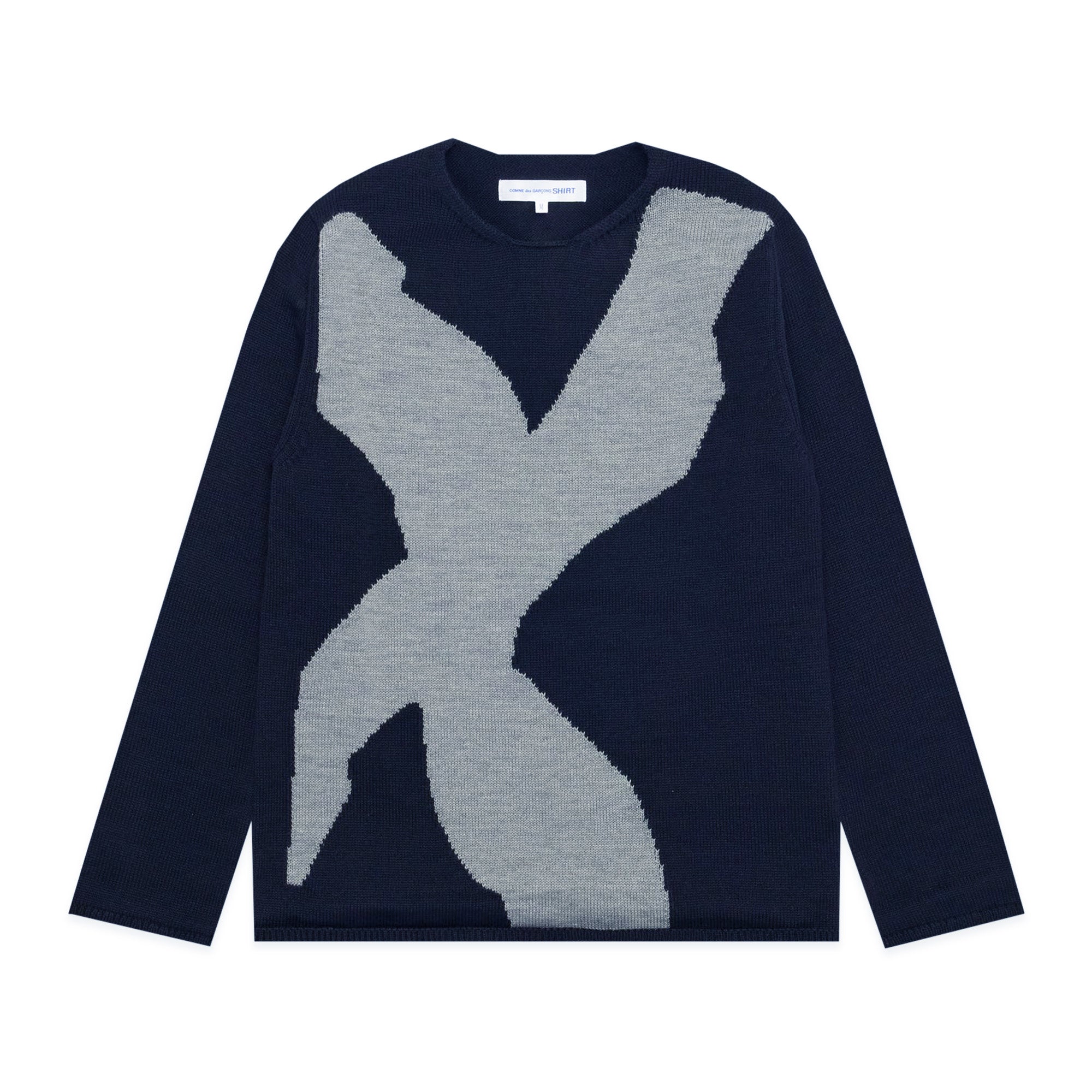 Navy/Grey Cross Graphic Knit – COMME des GARÇONS Melbourne