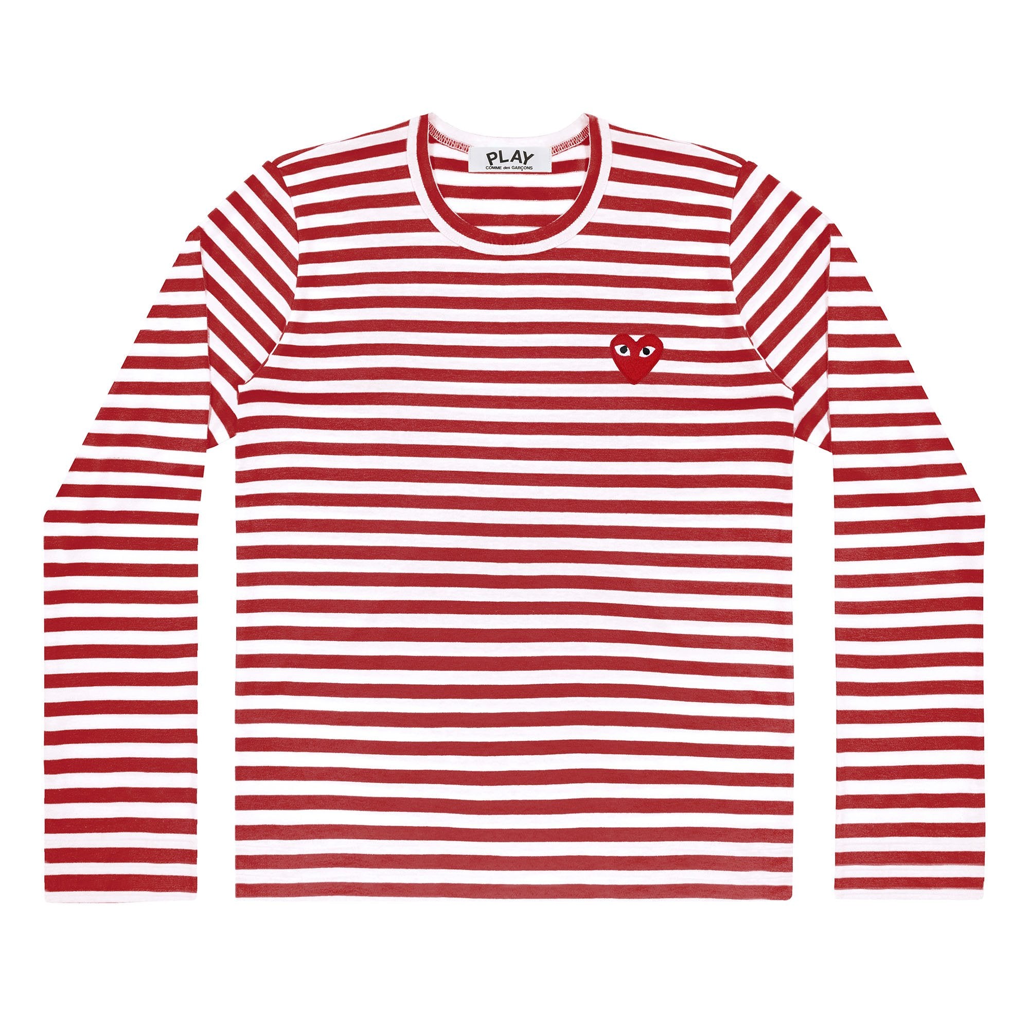 PLAY L/S Stripe T-Shirt Red Emblem (Red) – COMME des GARÇONS Melbourne
