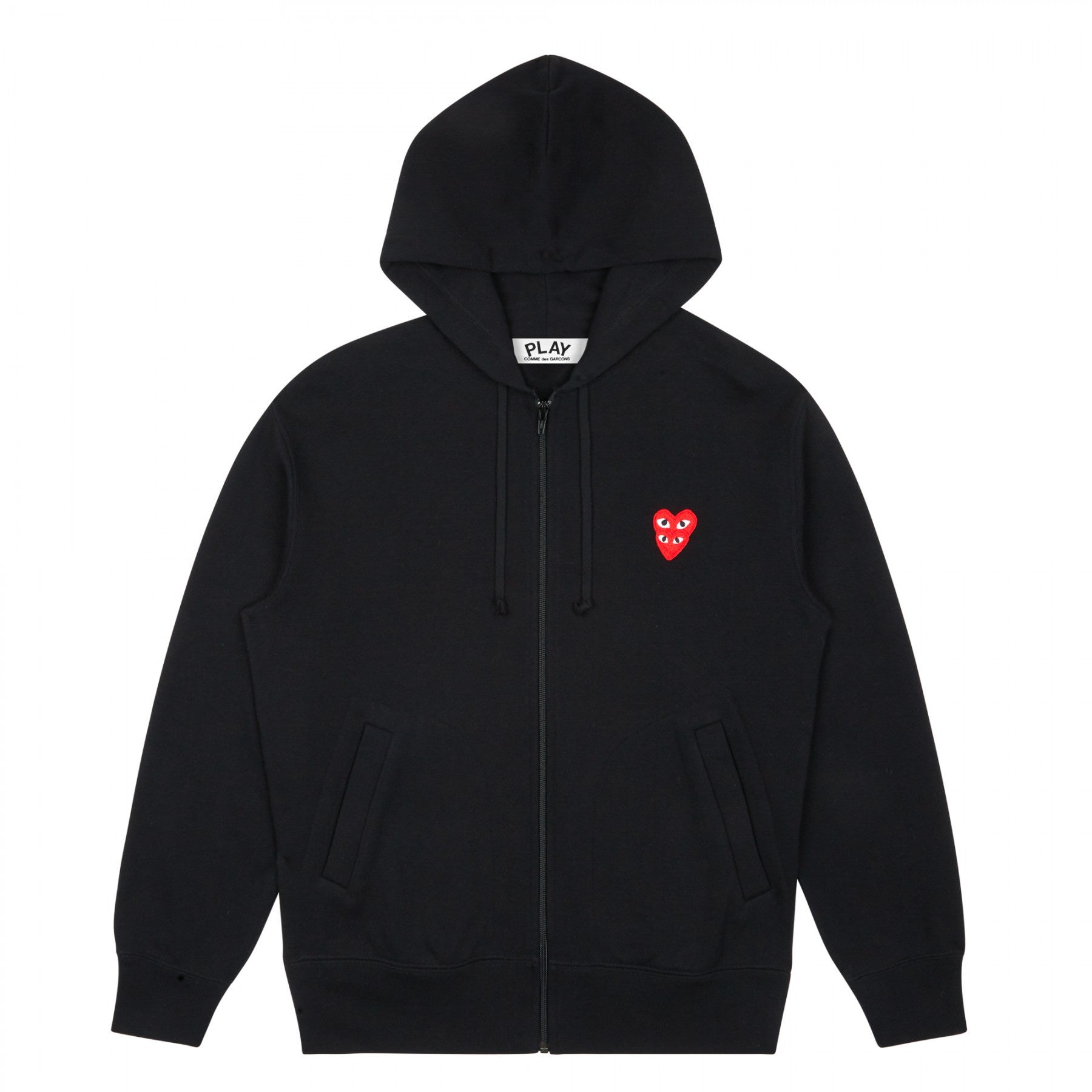 PLAY Zip Hooded Sweatshirt with Red Family Heart – COMME des