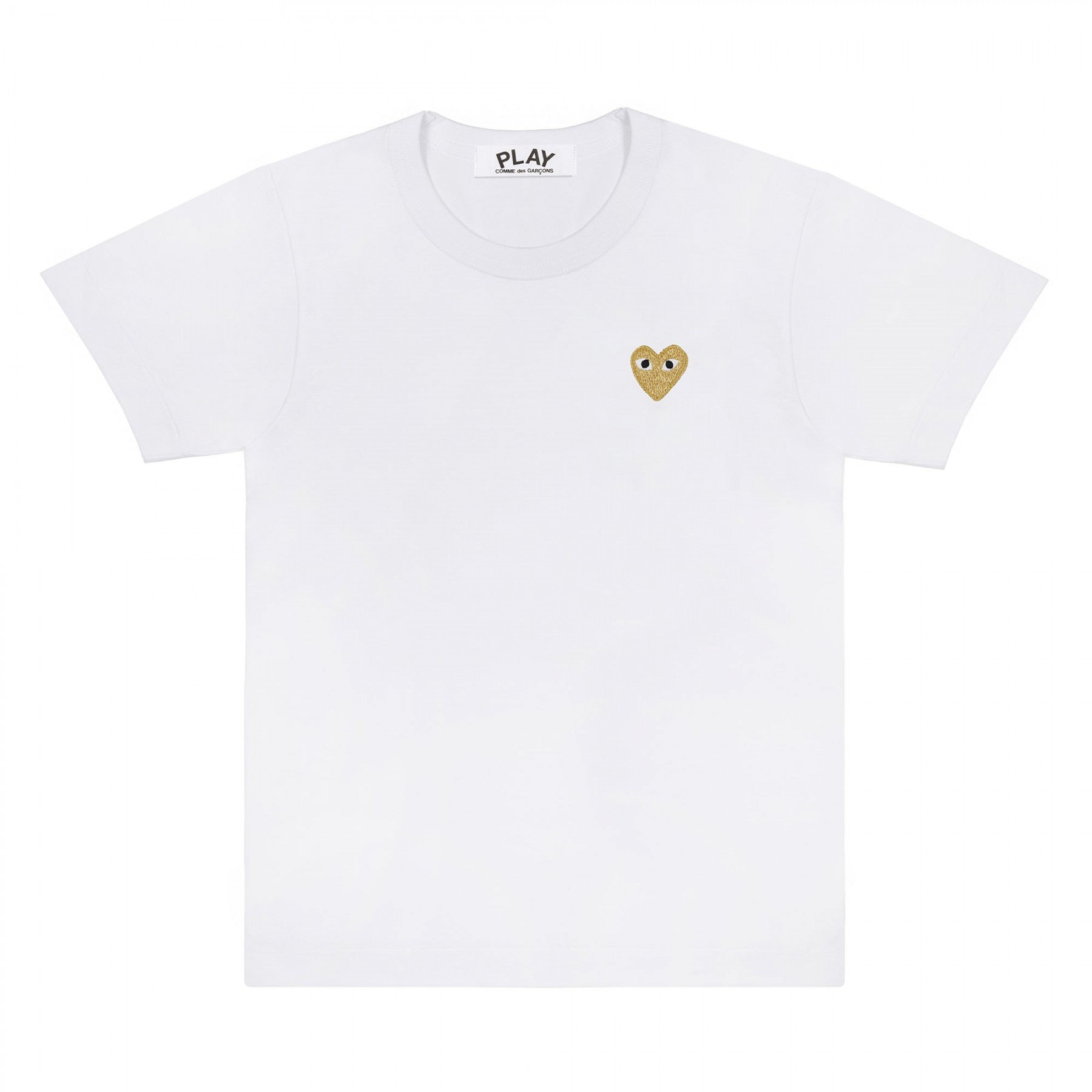 PLAY Basic T-Shirt Gold Emblem (White) – COMME des GARÇONS Melbourne