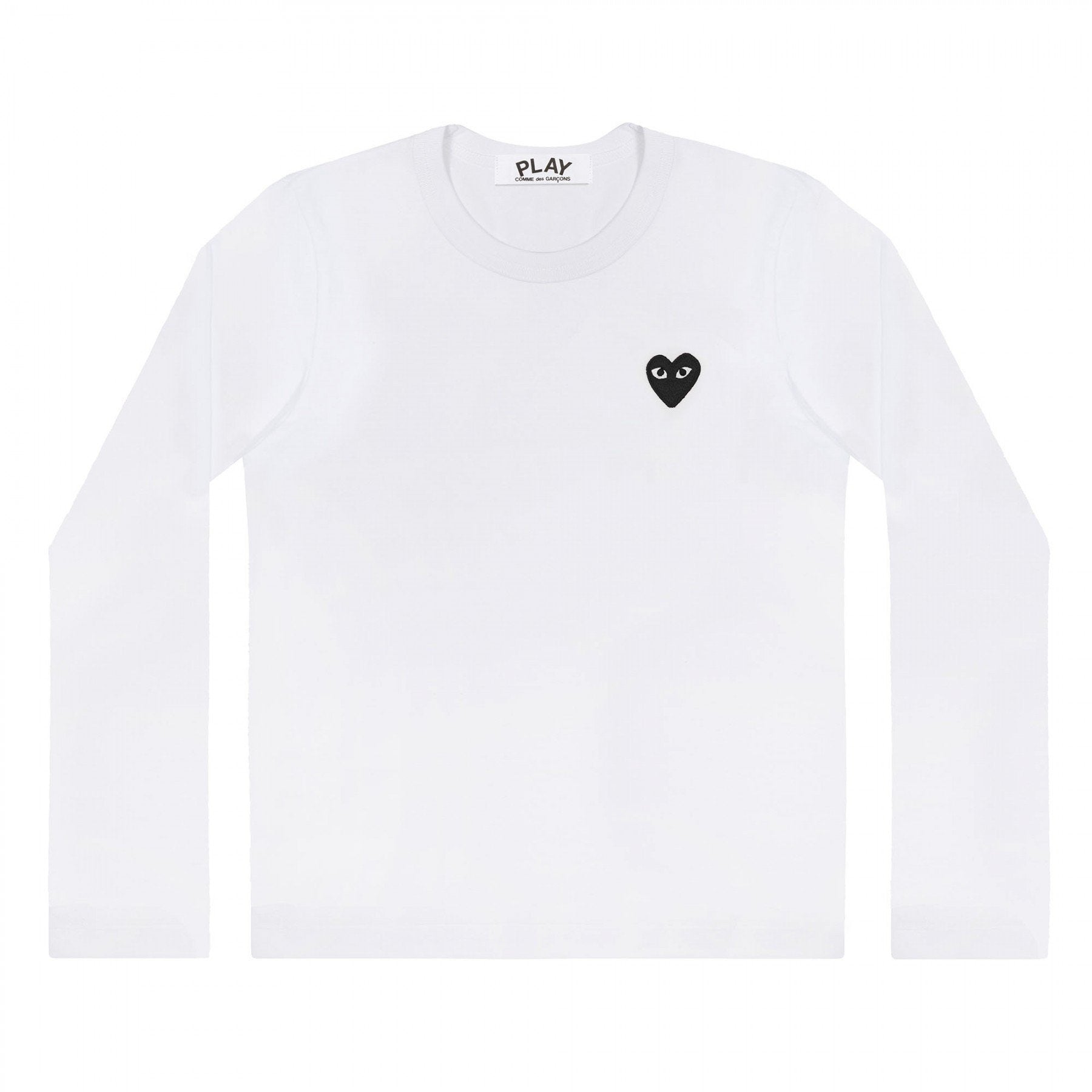 PLAY L/S Basic T-Shirt Black Emblem (White) – COMME des GARÇONS