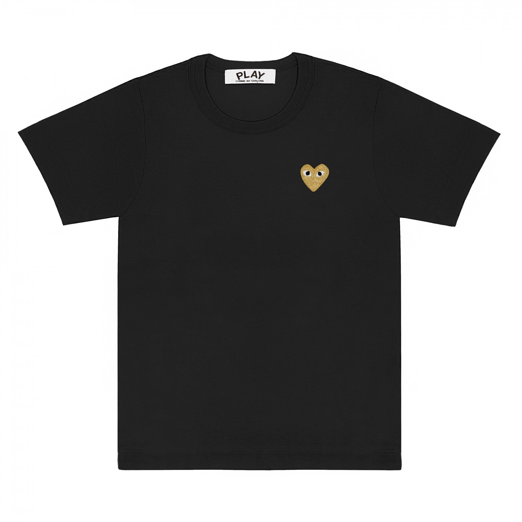 【希少サイズ】COMME DES GARÇONS BLACK emblem PLAY Basic T-Shirt Gold Emblem (Black) – COMME des GARÇONS Melbourne