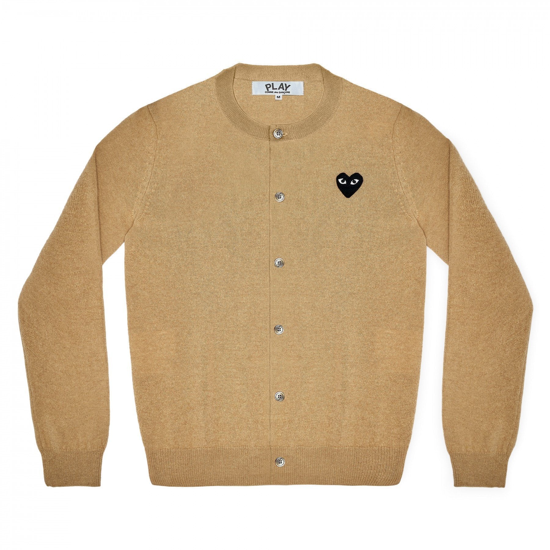 PLAY Women's Cardigan Black Emblem (Beige) – COMME des GARÇONS