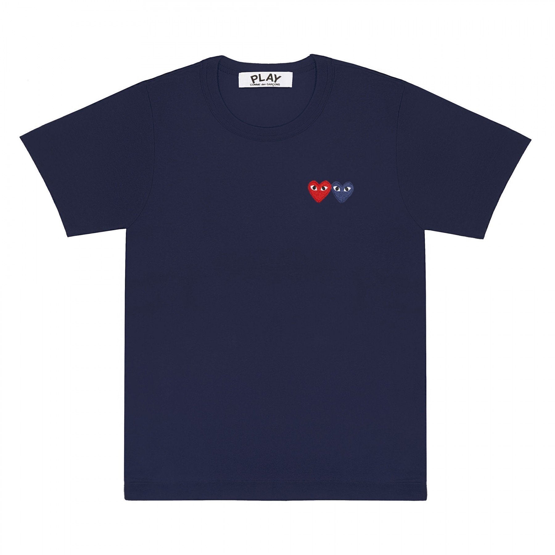 PLAY Basic T-Shirt Two Emblems (Navy) β COMME des GARΓONS Melbourne
