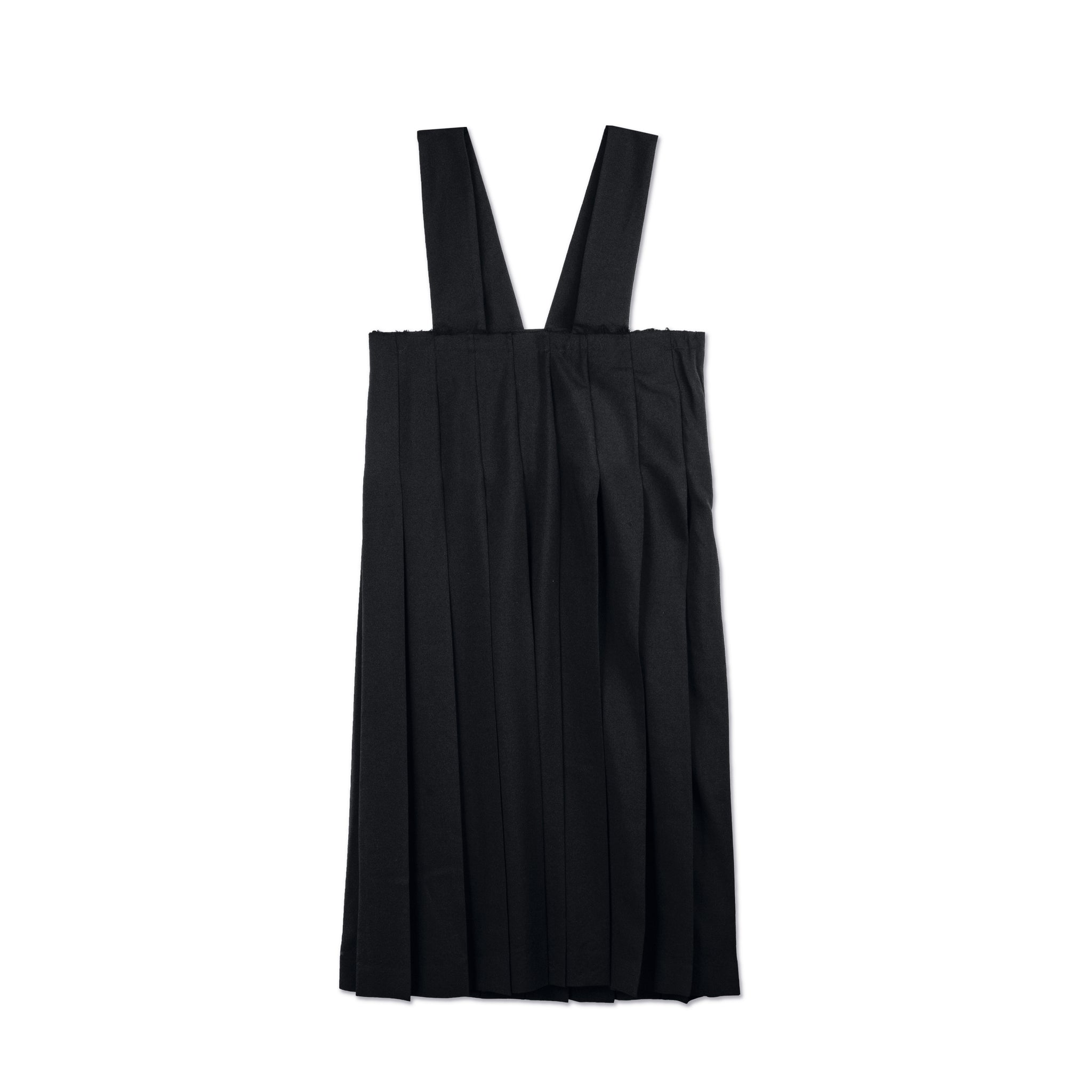 Tropical Wool Pleated High Pinafore