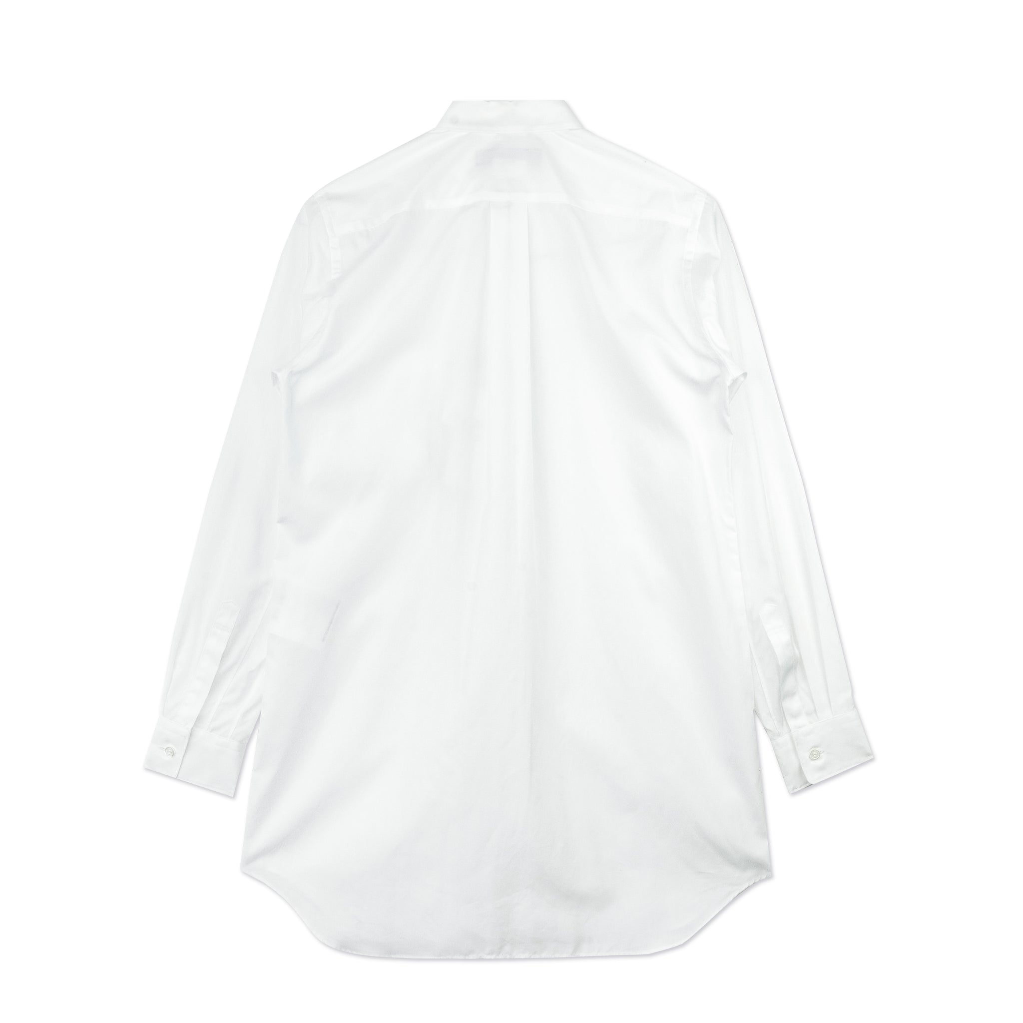 Cotton Broad Longline Shirt White