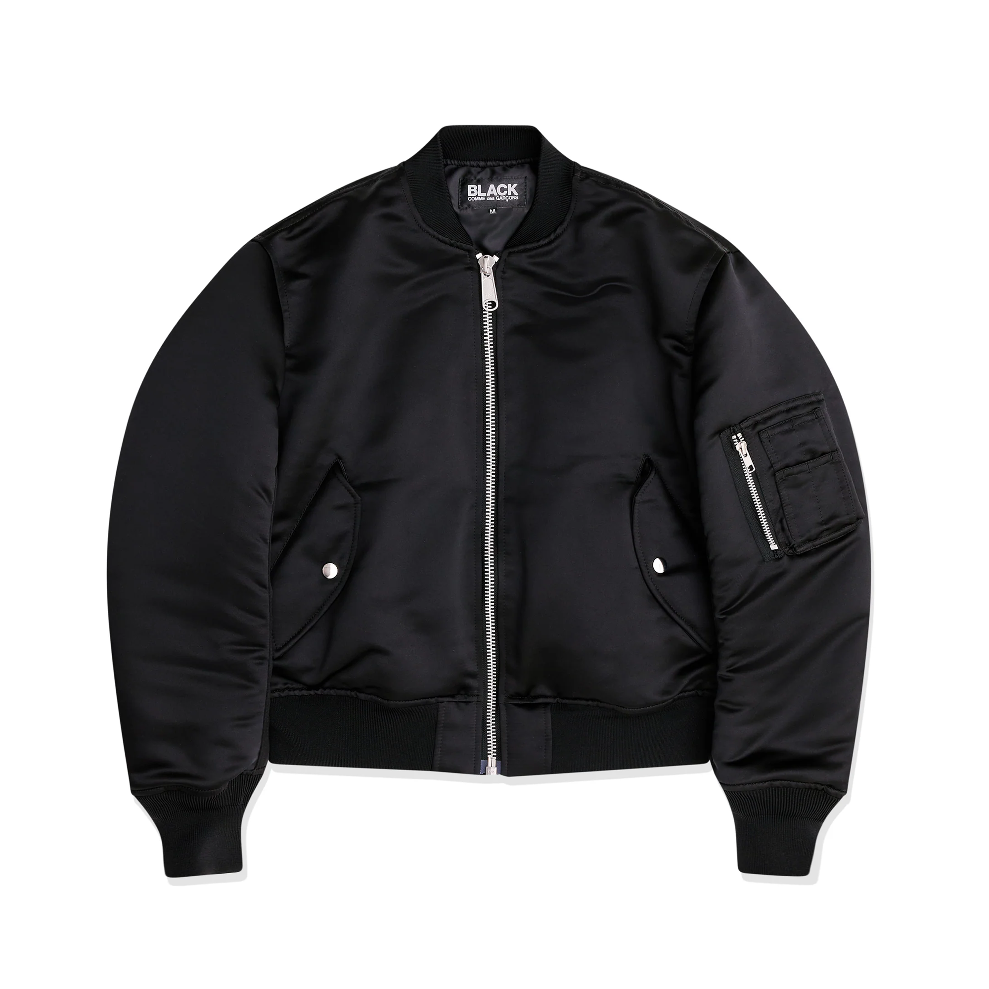 Wadded Polyester Frill Reversible Bomber Jacket