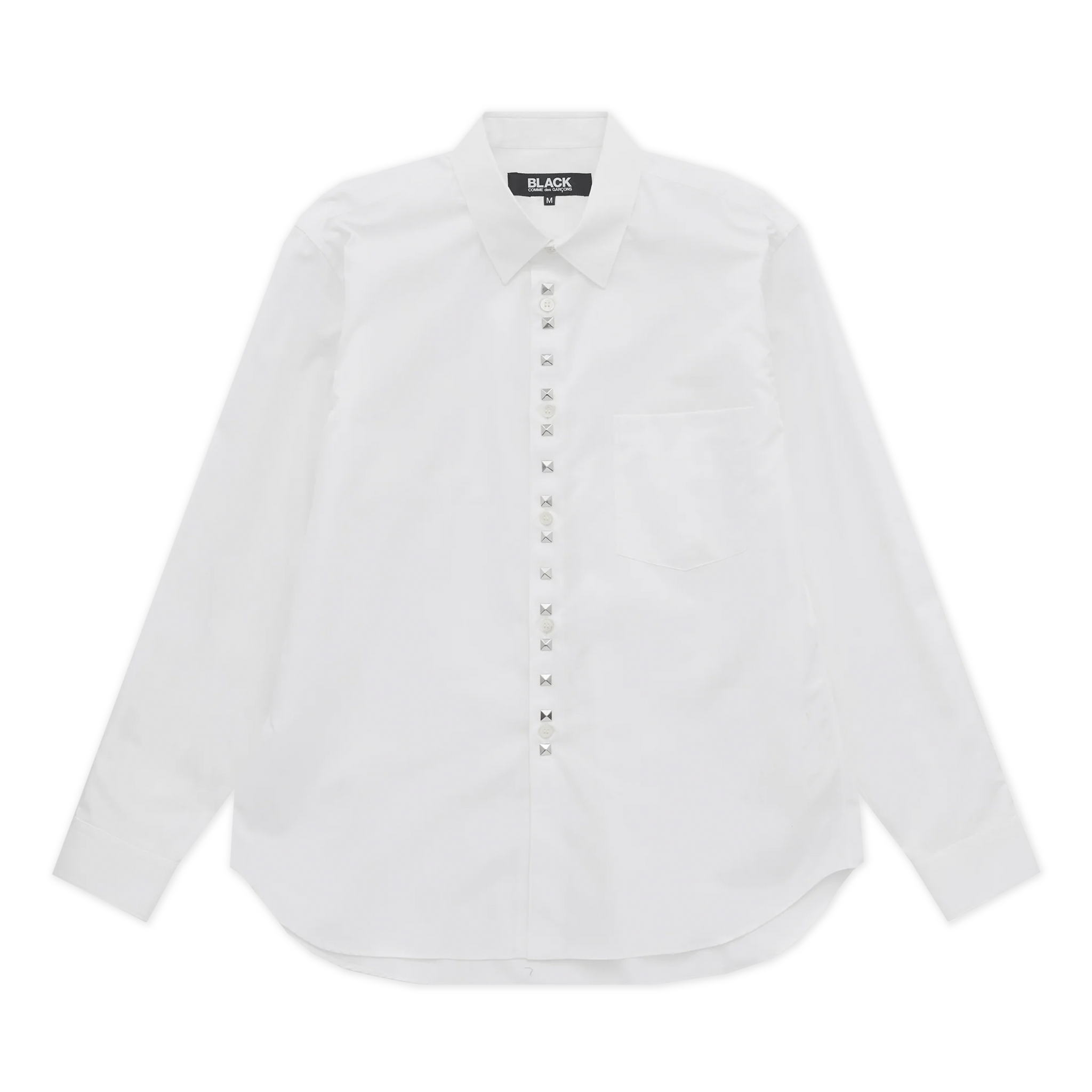 White Cotton Stud Shirt