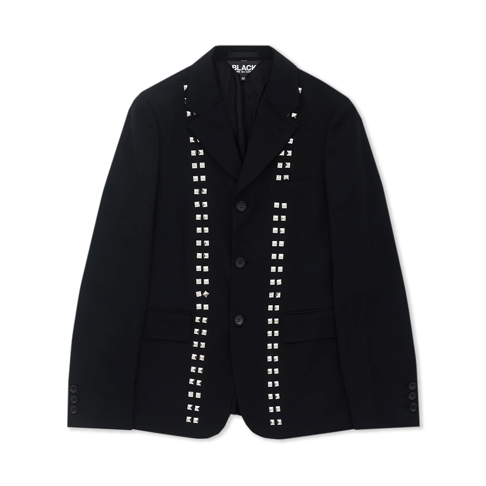 Wool Gabardine Stud Jacket