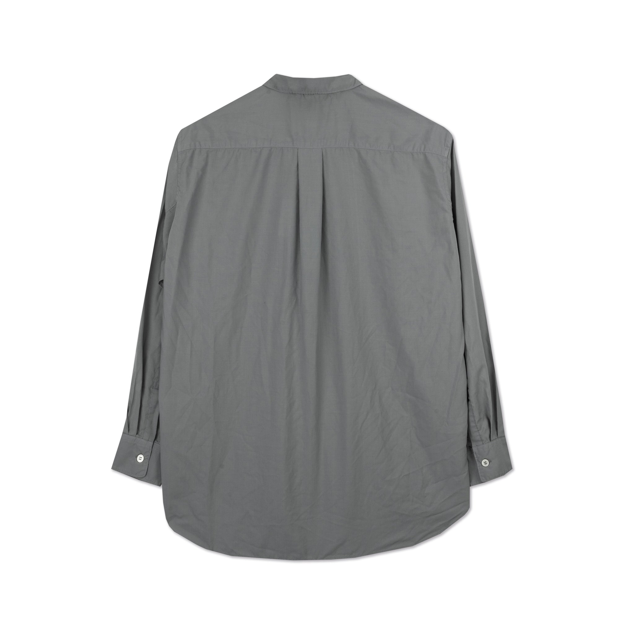 Grey Garment Treated Cut-Away Collar Shirt