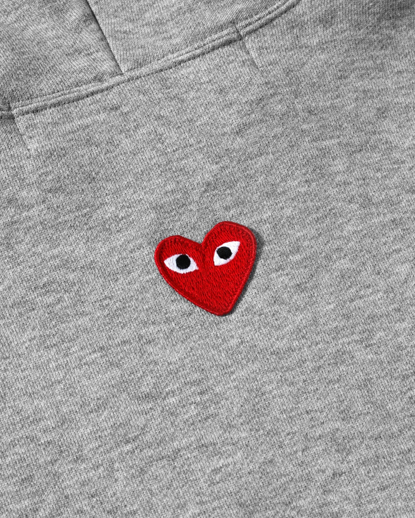 PLAY Zip Hooded Sweatshirt Reverse Heart (Grey)