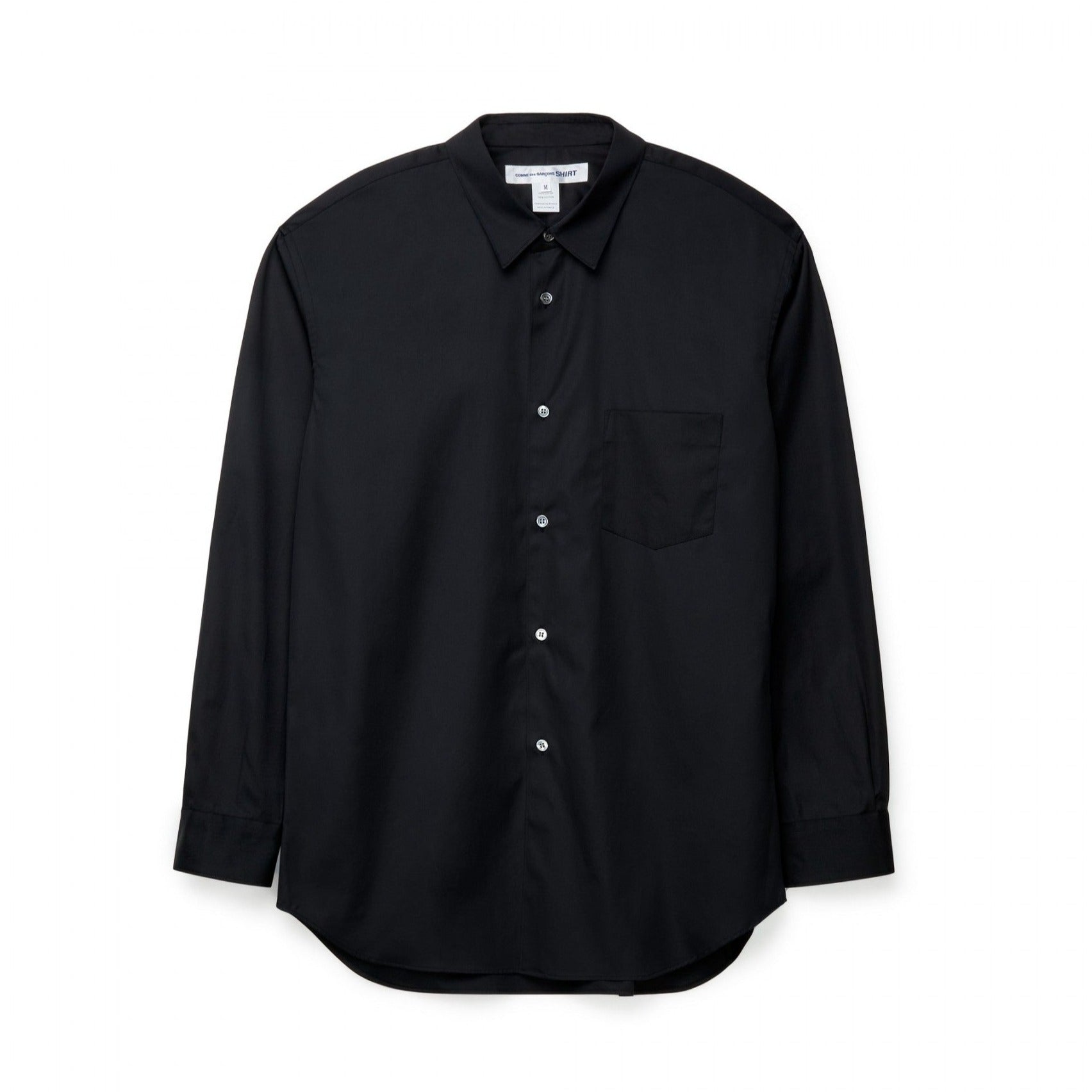 SHIRT FOREVER Plain Cotton Shirt Black