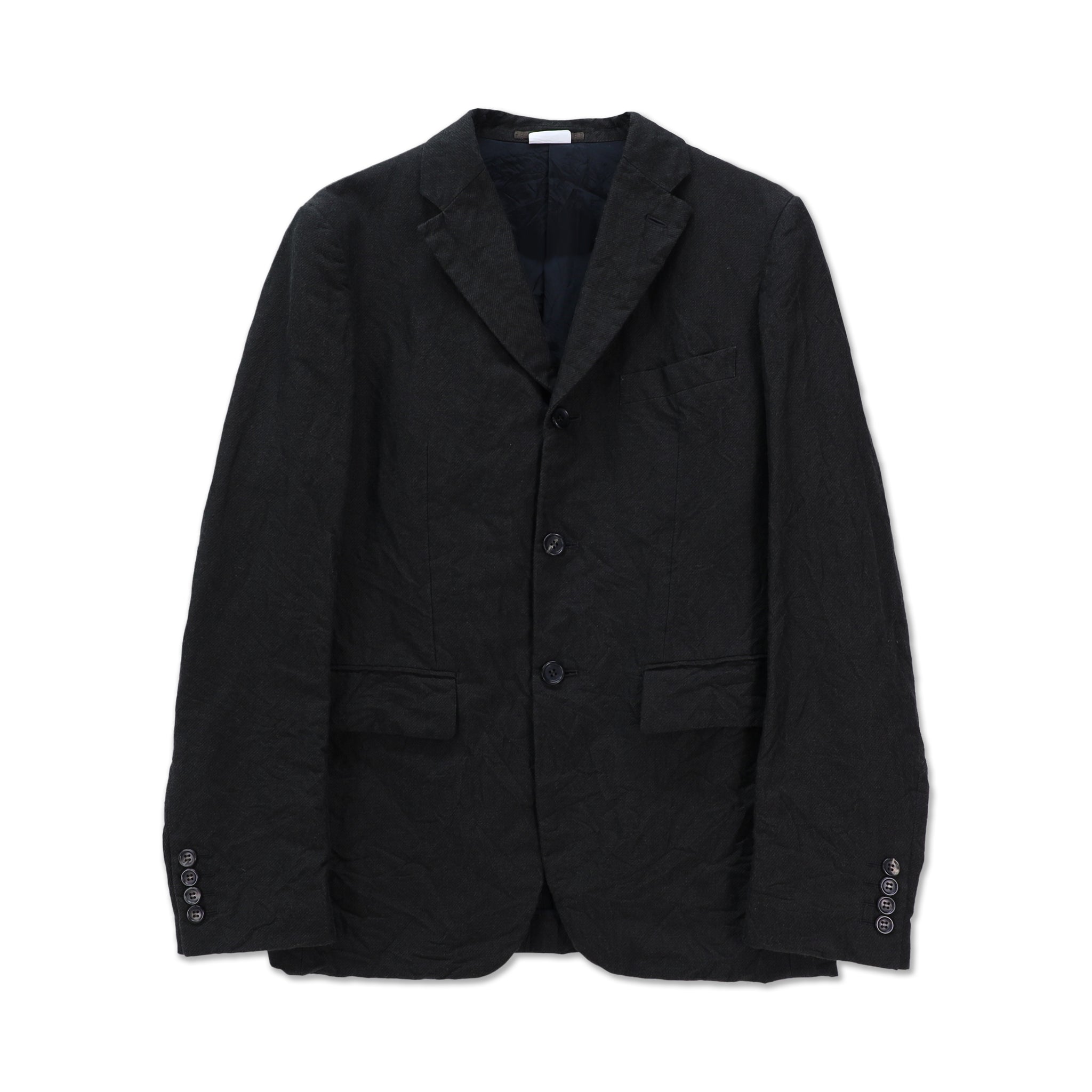 Crushed Jacket with Wide Lapel