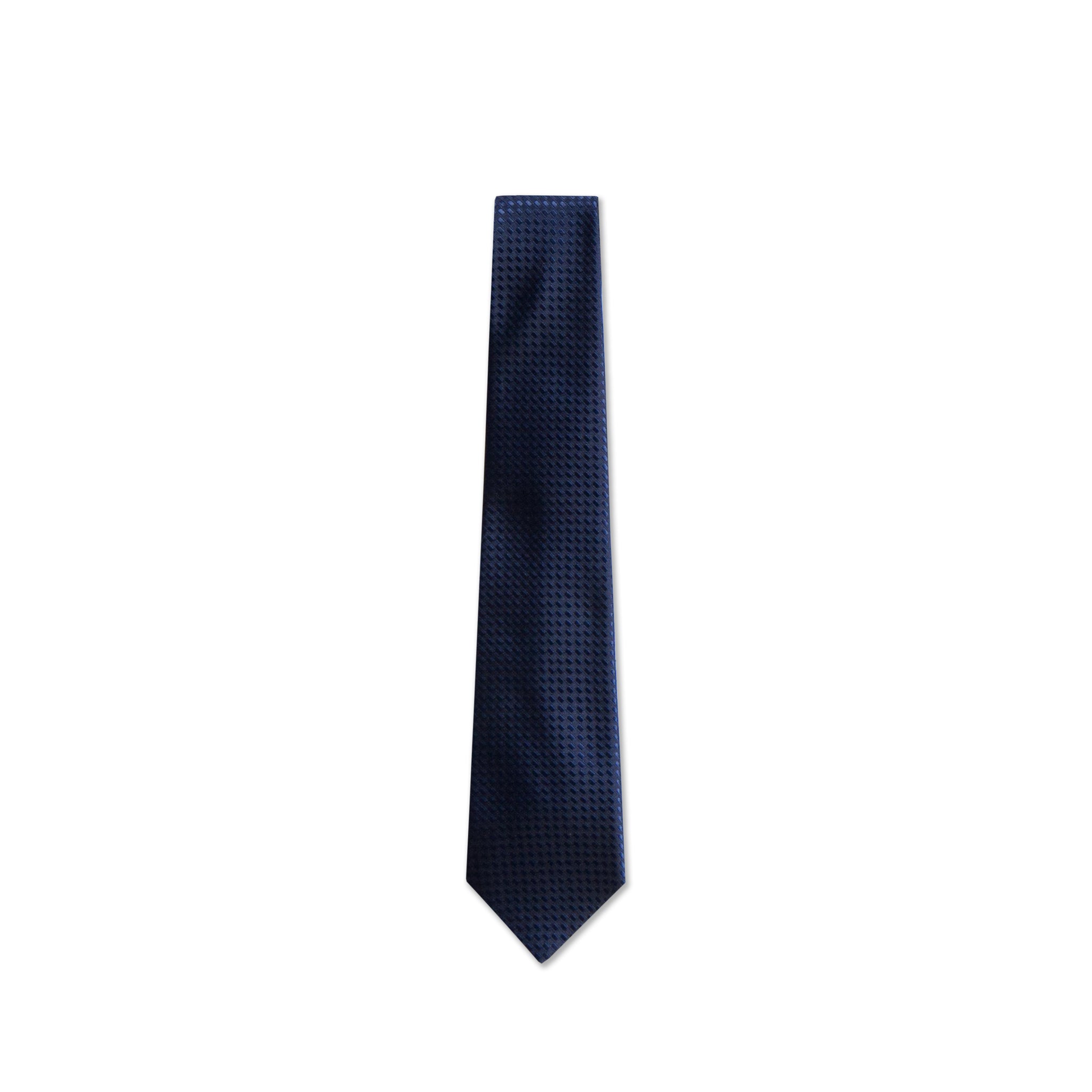 Blue Silk Dobby Tie