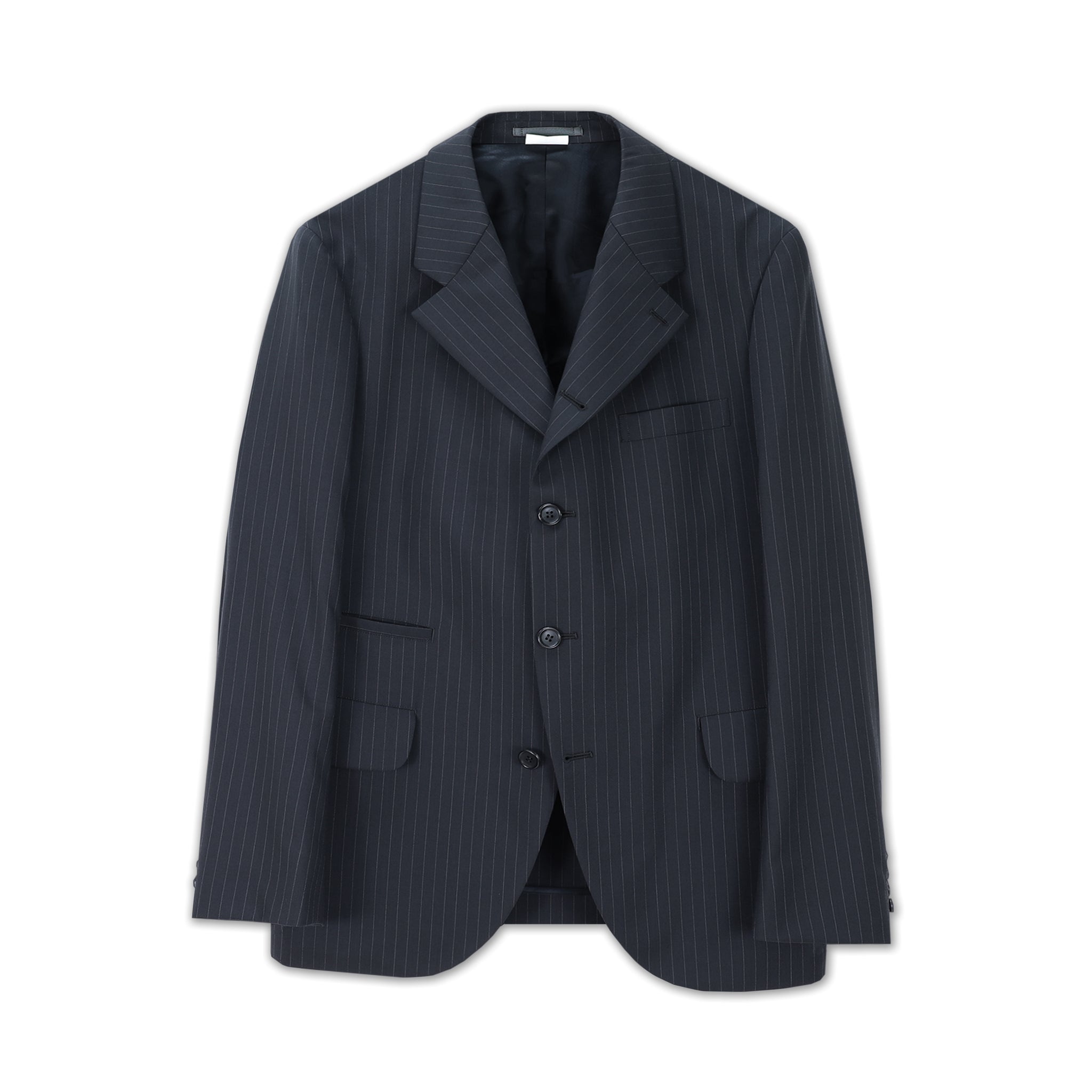 Charcoal Grey Wool Pinstripe Jacket
