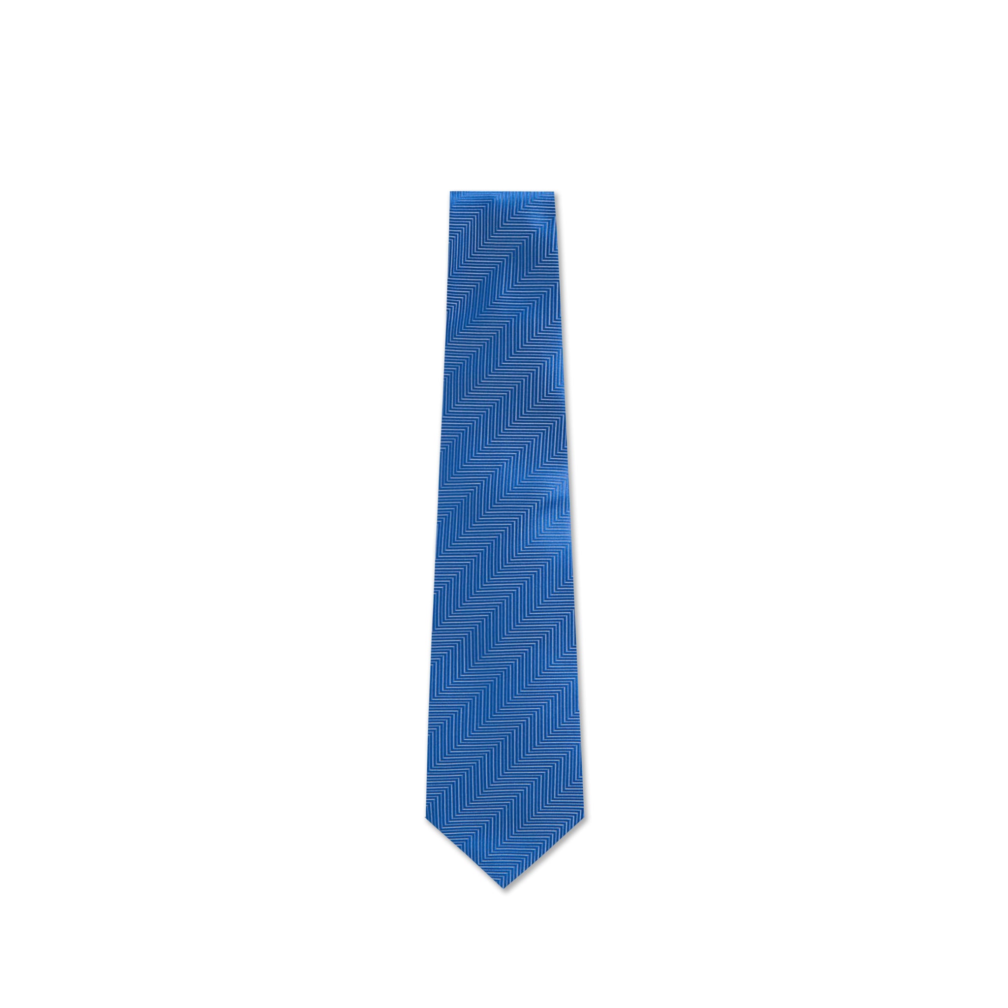 Herringbone Silk Blue Tie