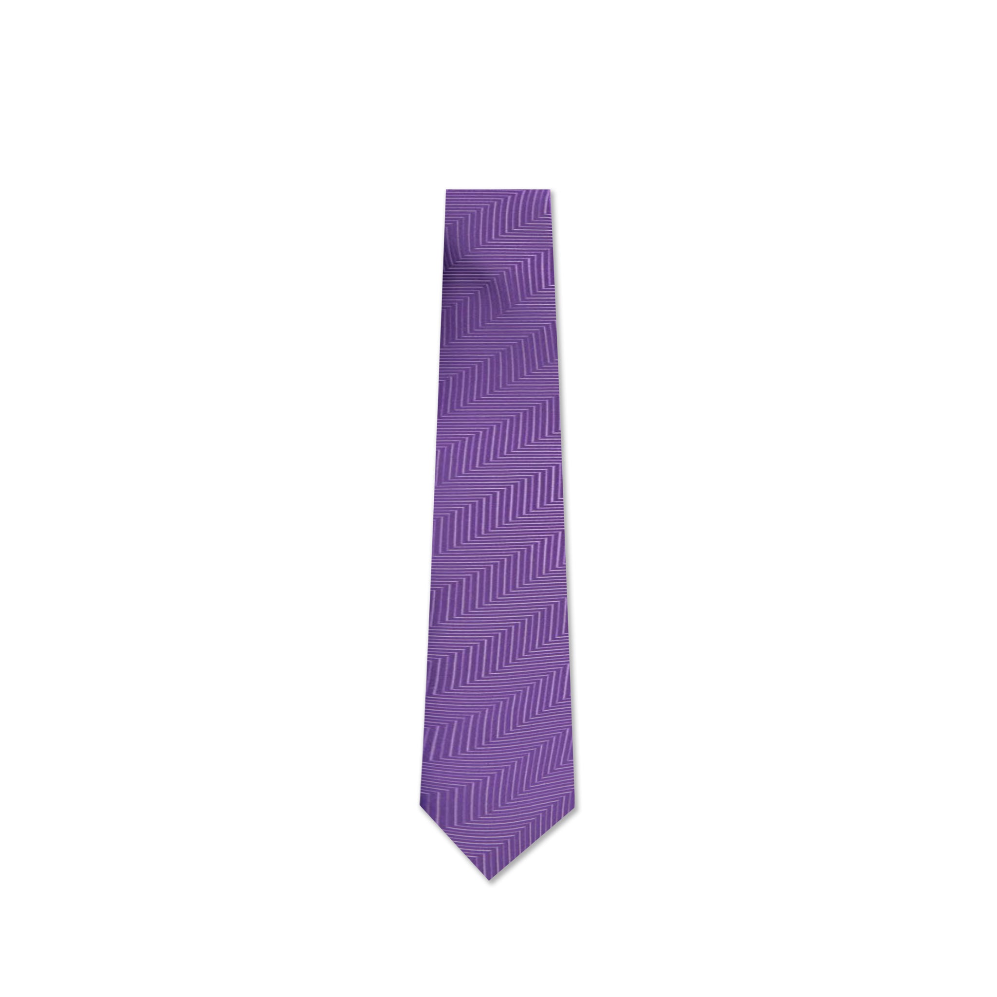 Herringbone Silk Purple Tie