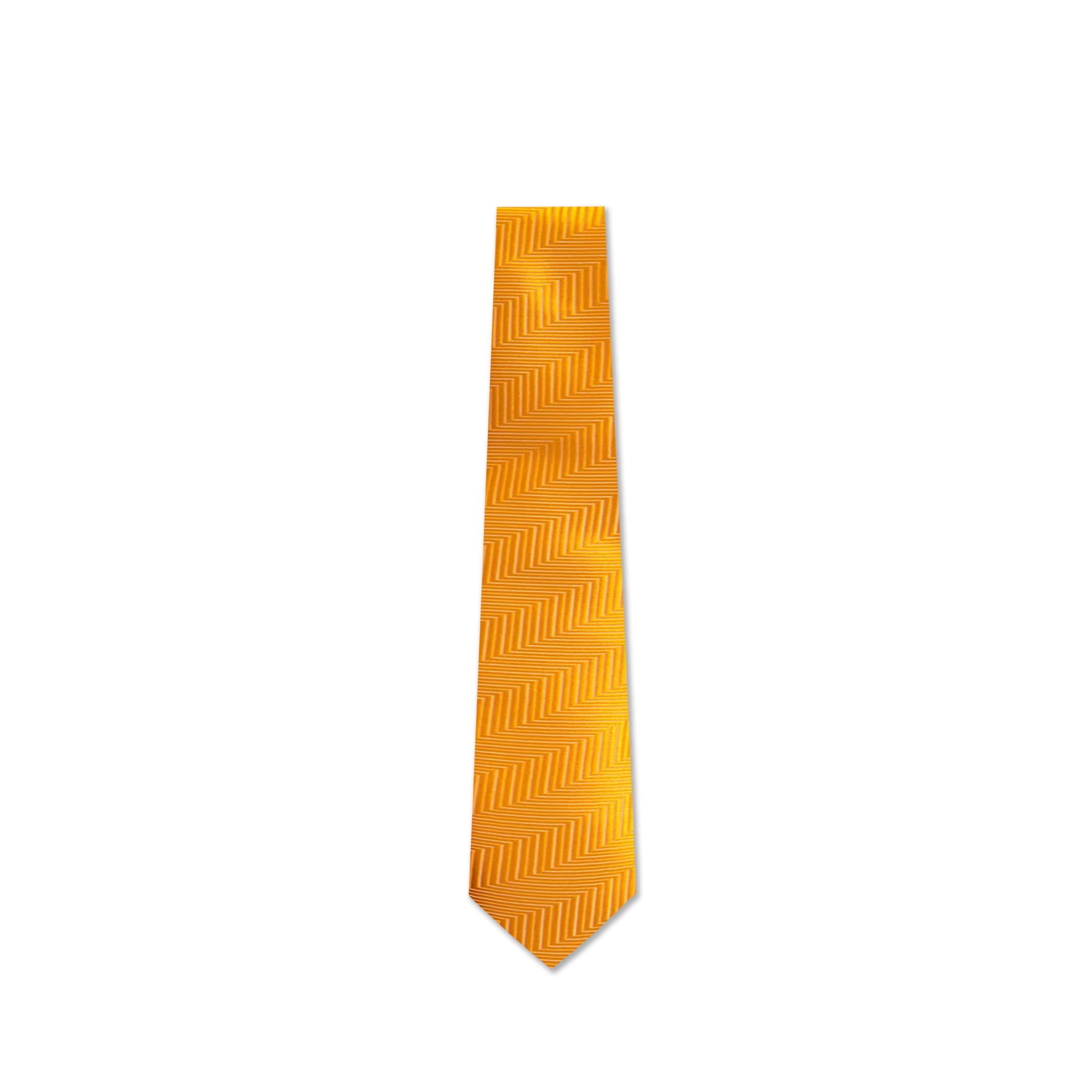 Herringbone Silk Yellow Tie