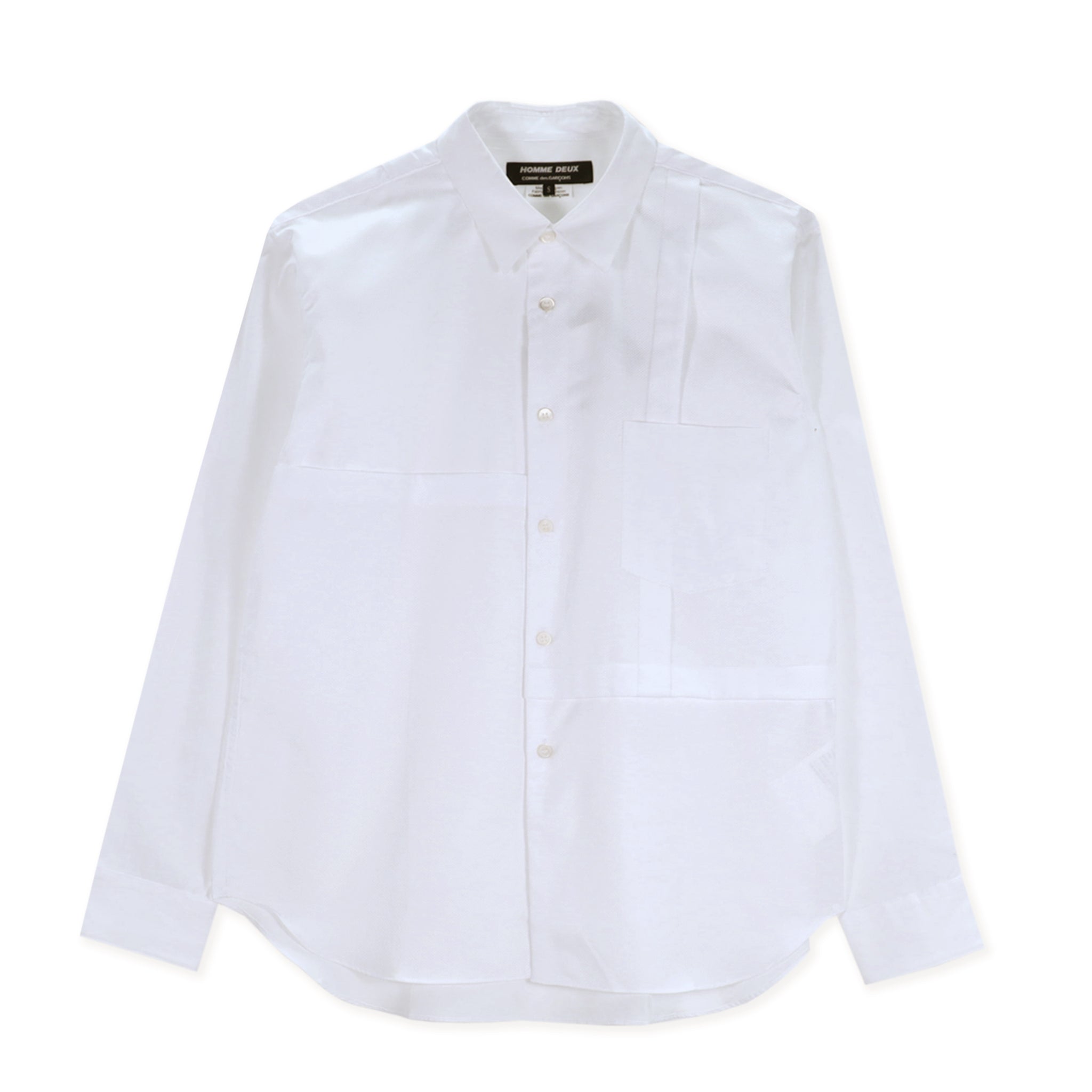 Cotton Dobby Pique Folded Seam Shirt