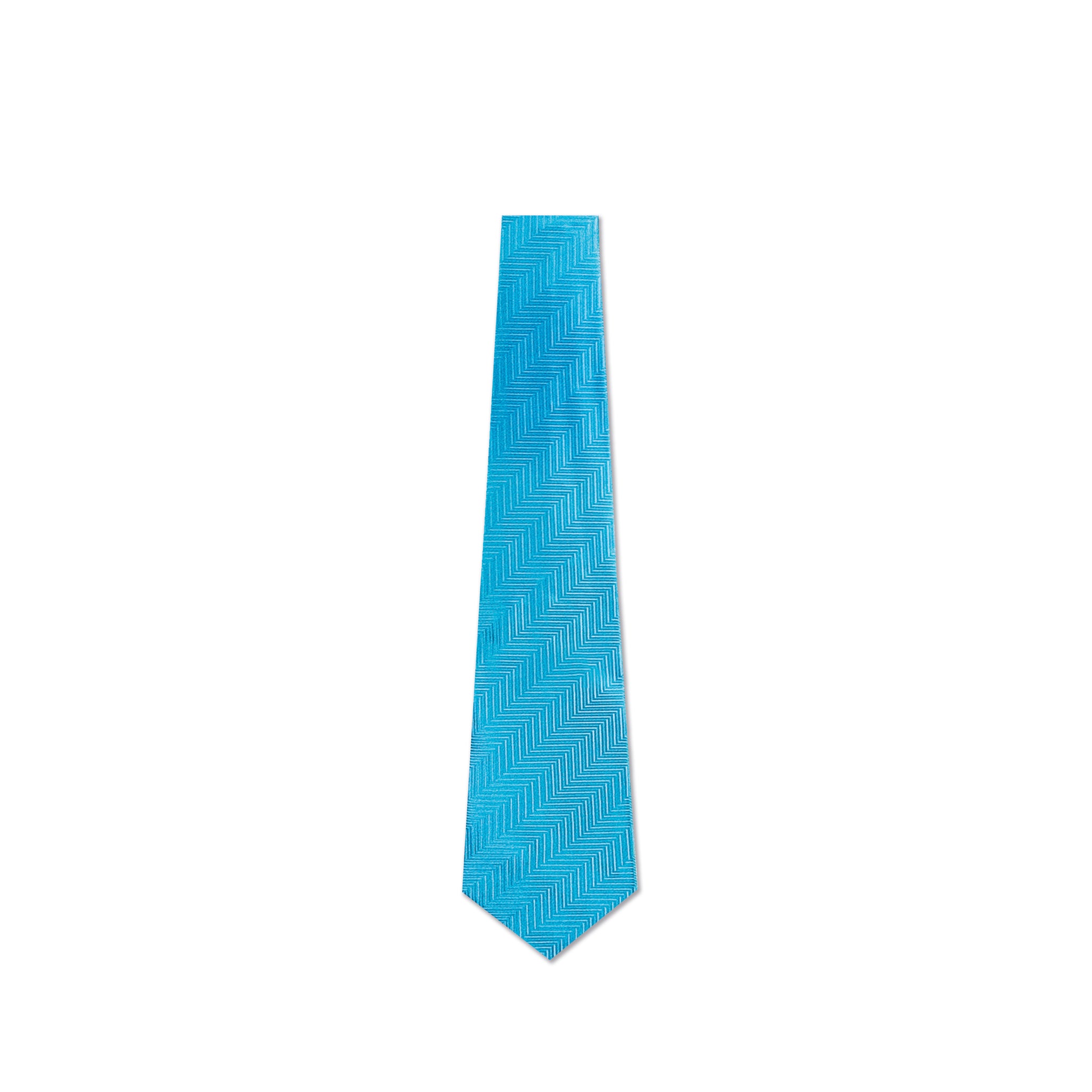 Blue Herringbone Silk Tie