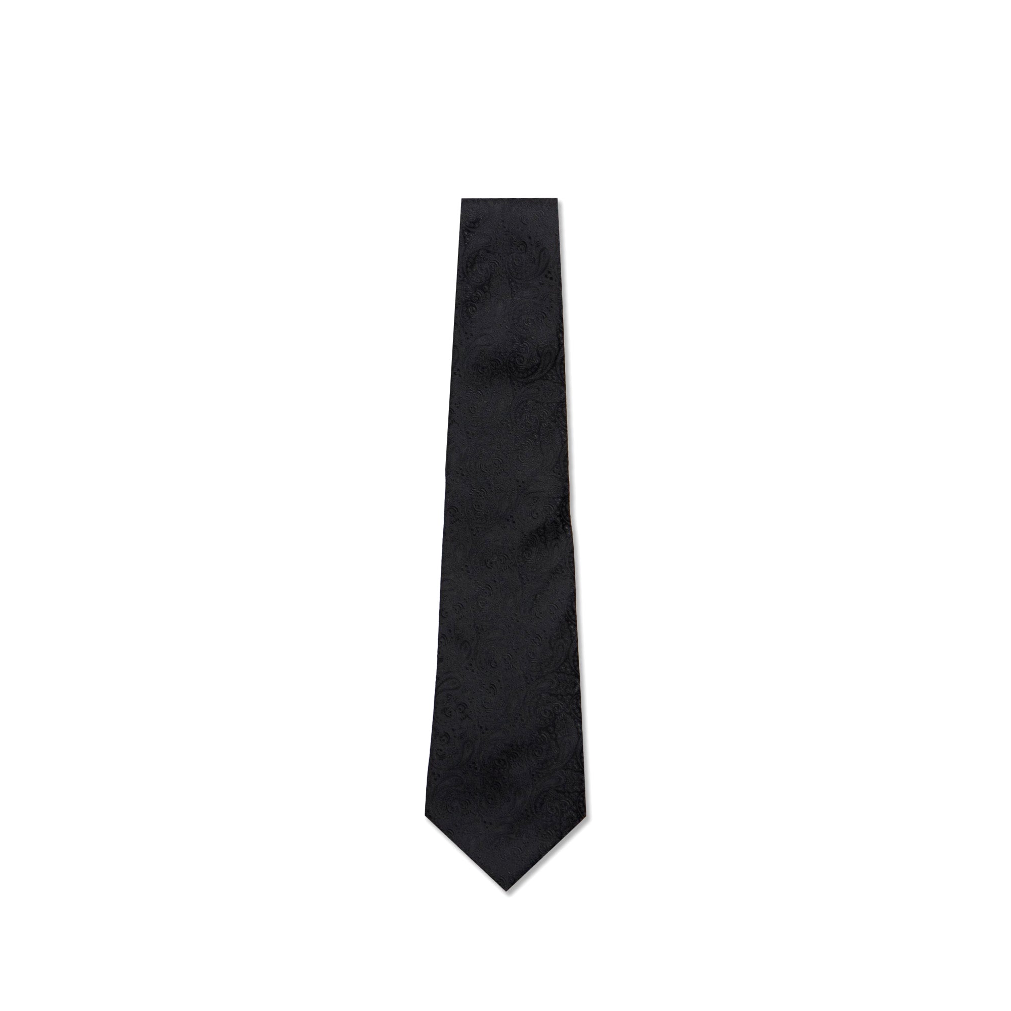 Silk Black Paisley Pattern Tie