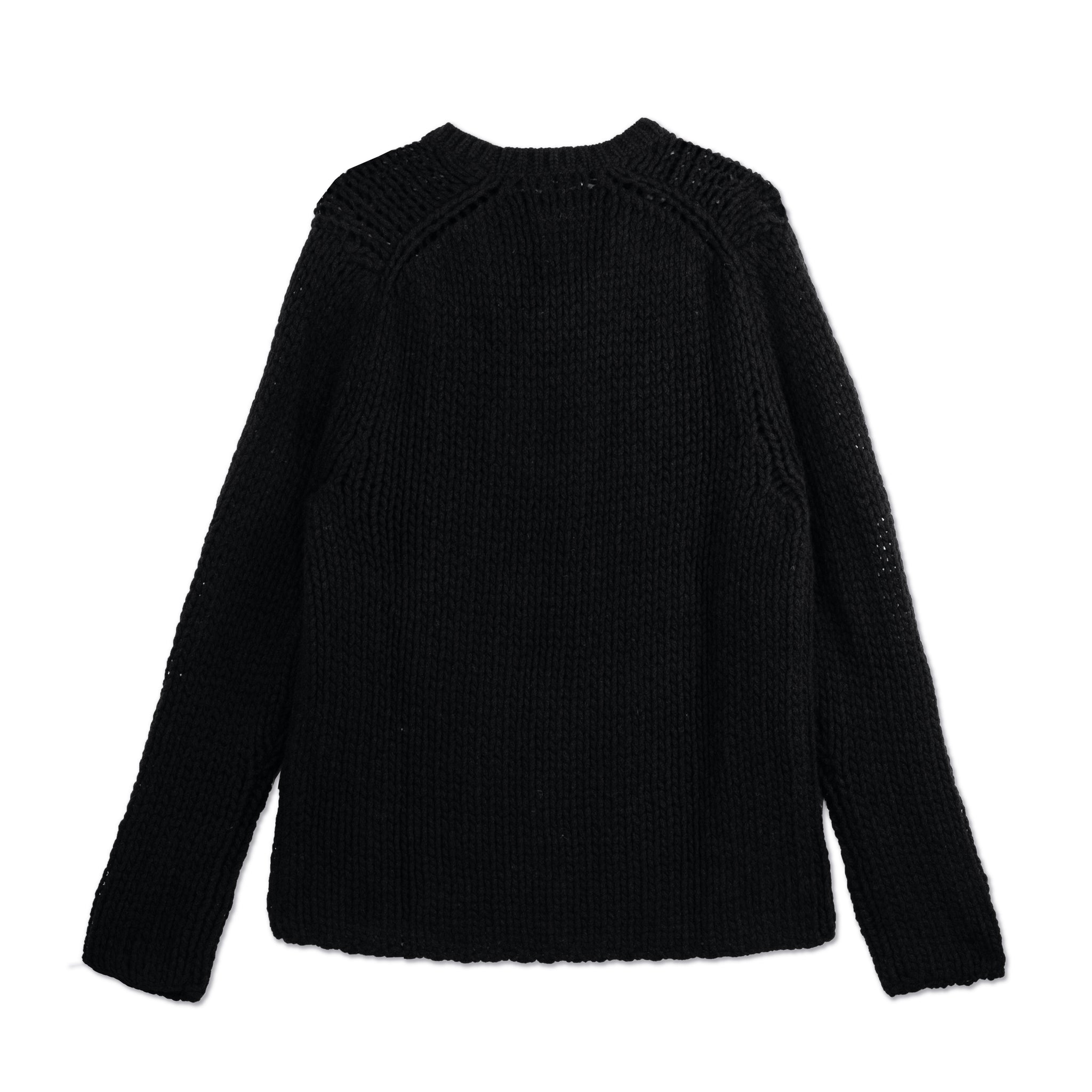 Wool Nylon Jersey Sweater Black