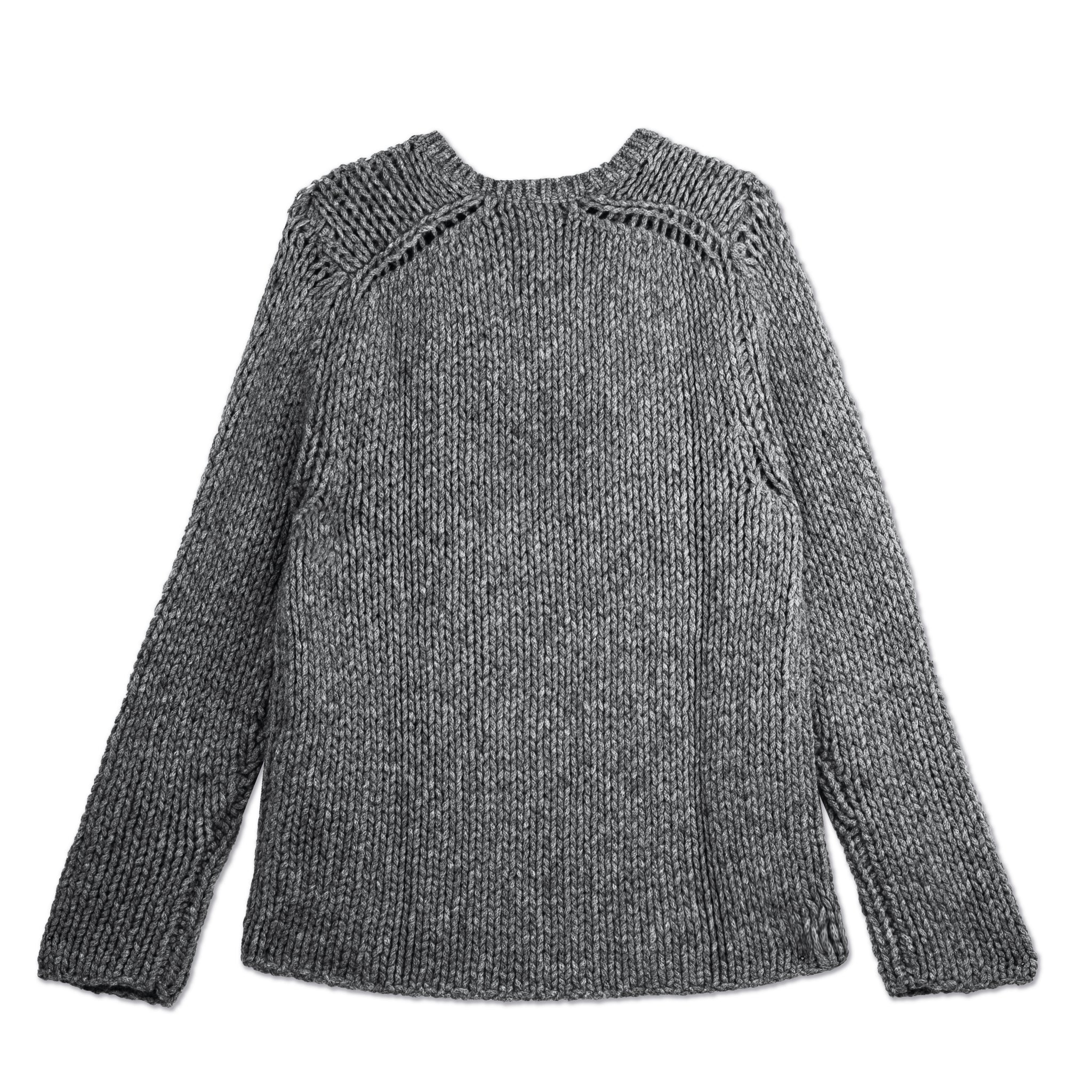 Wool Nylon Jersey Sweater Grey