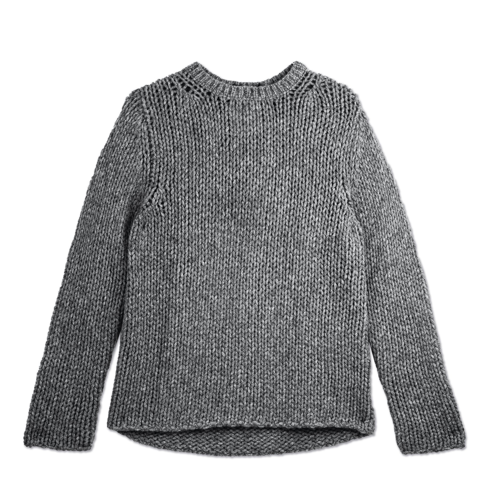 Wool Nylon Jersey Sweater Grey