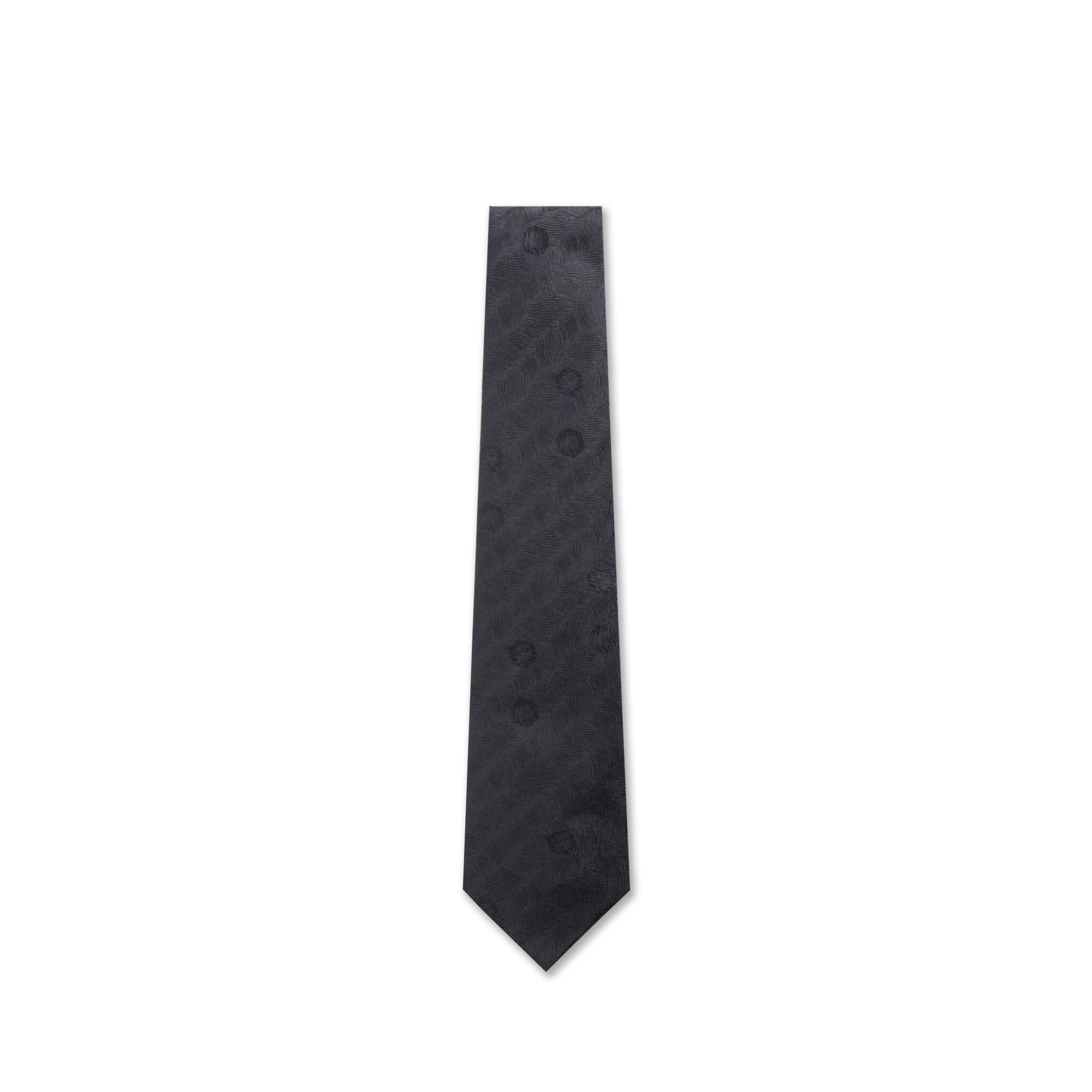 Black Geometric Wave Silk Tie