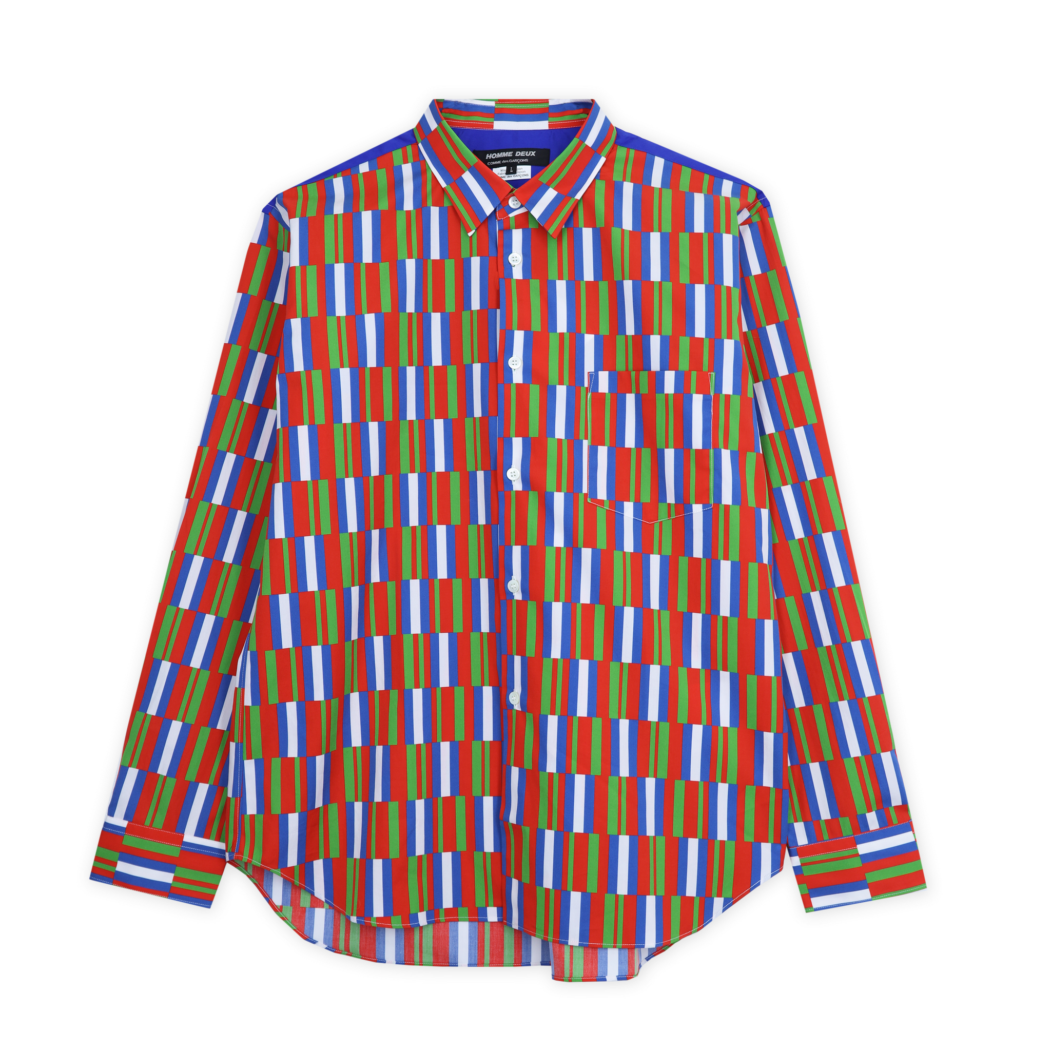 Multi Blue Pattern Printed Shirt