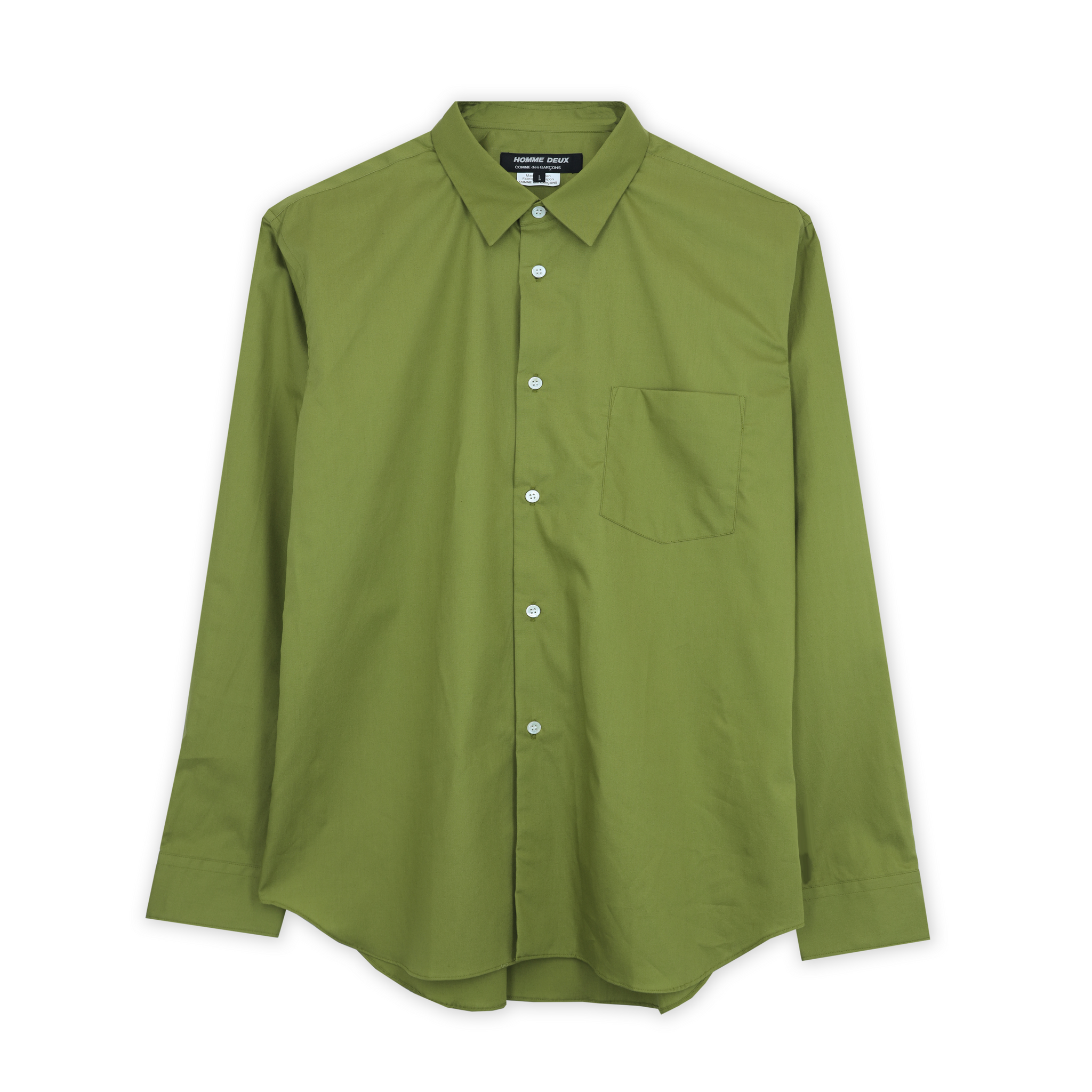 Moss Green Cotton Broad Shirt