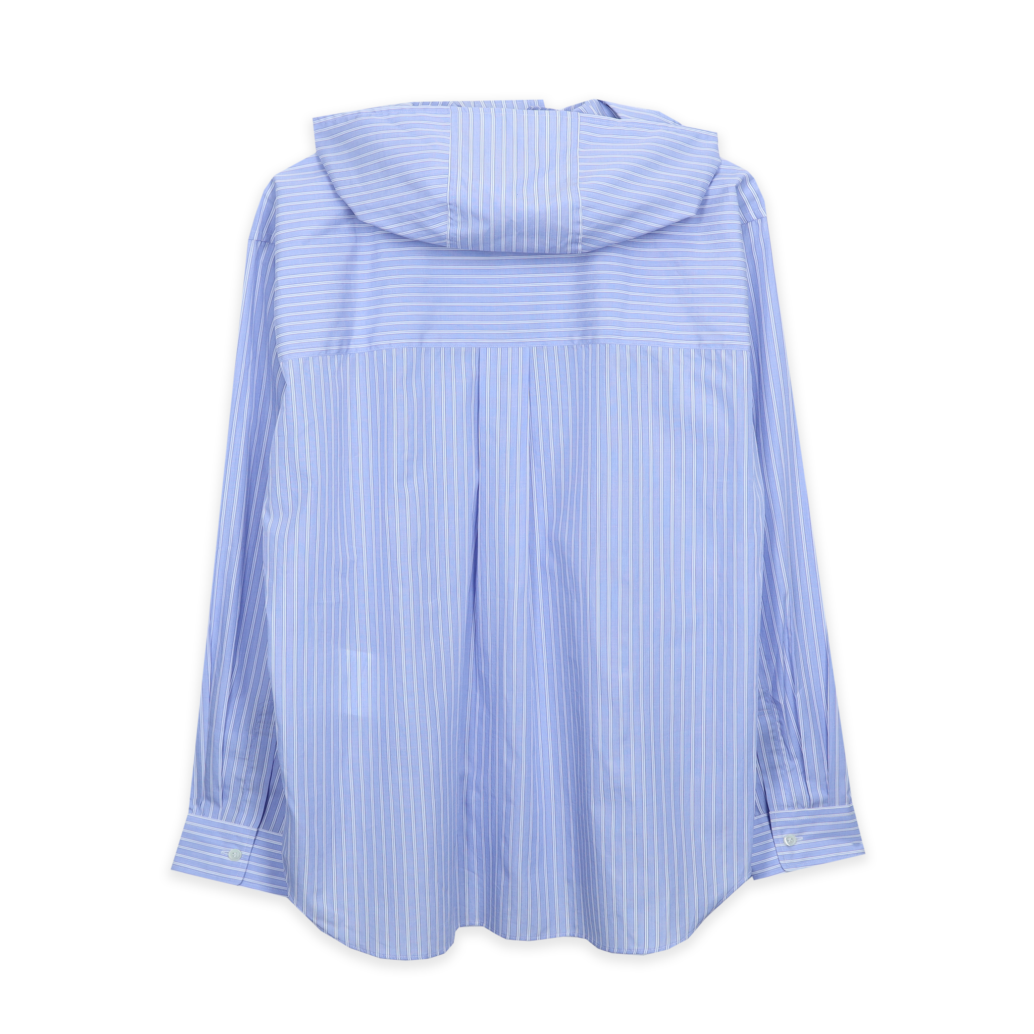 Blue Stripe Hooded Shirt
