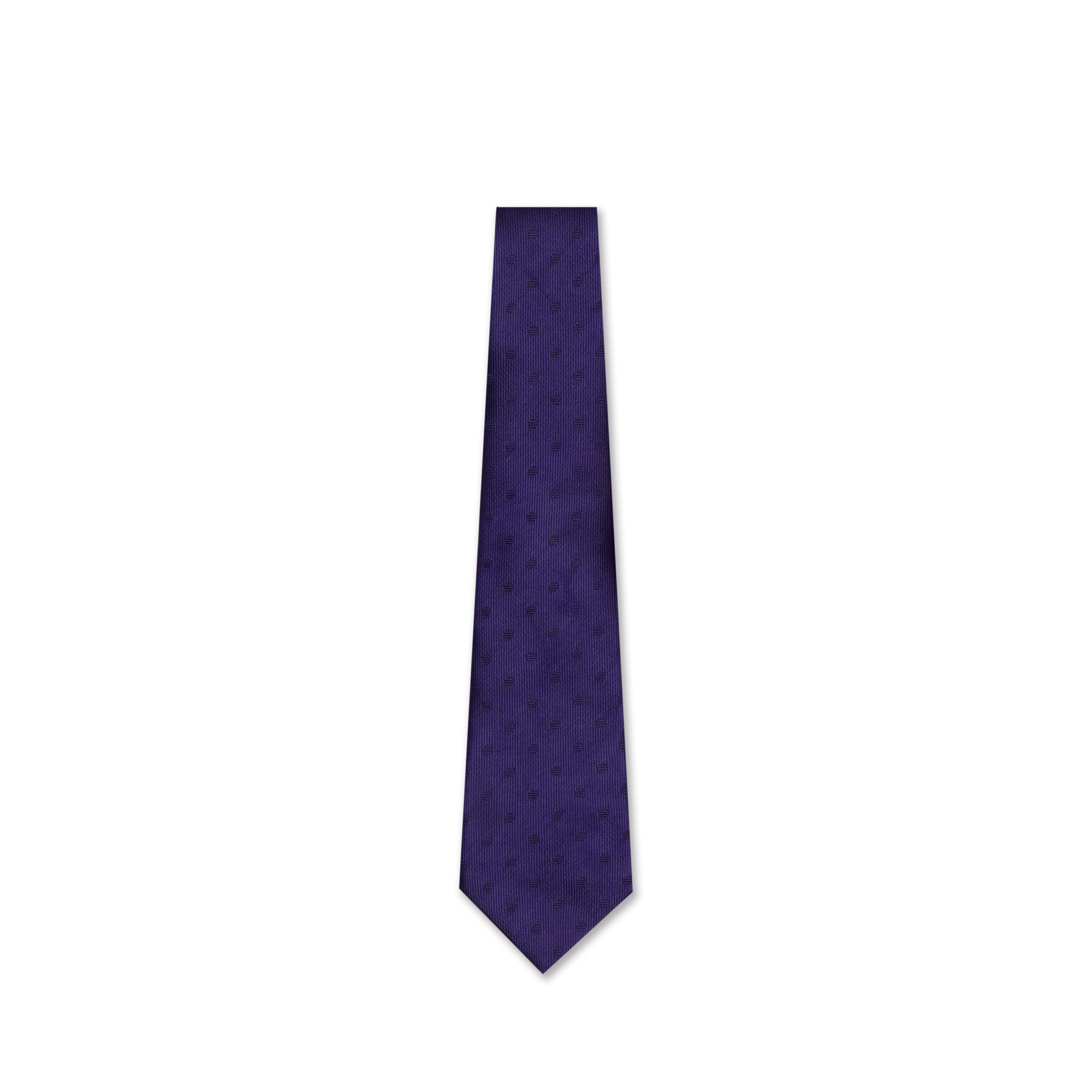 Dark Purple Polka Dot Silk Tie