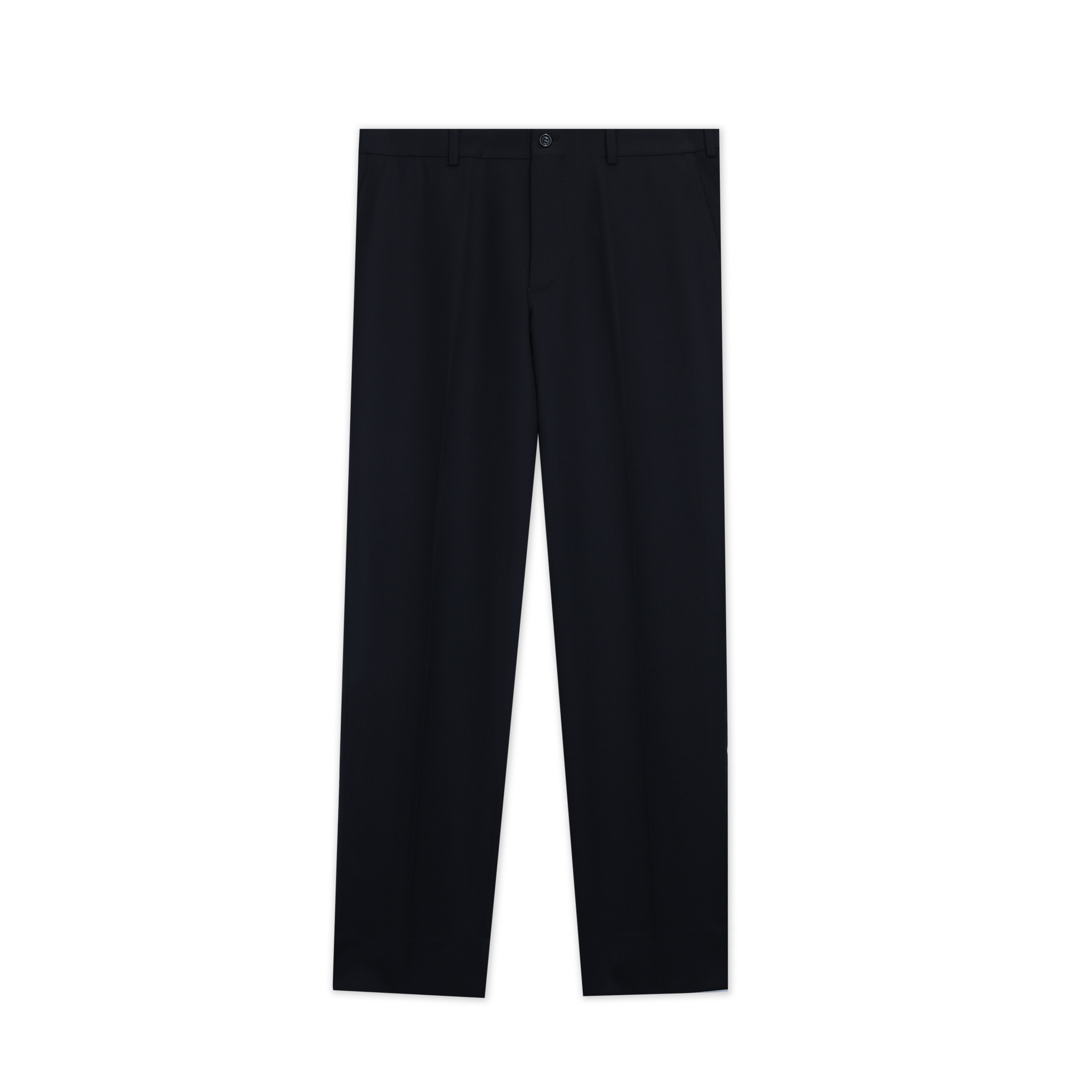 Black Garbardine Pressed Front Pant