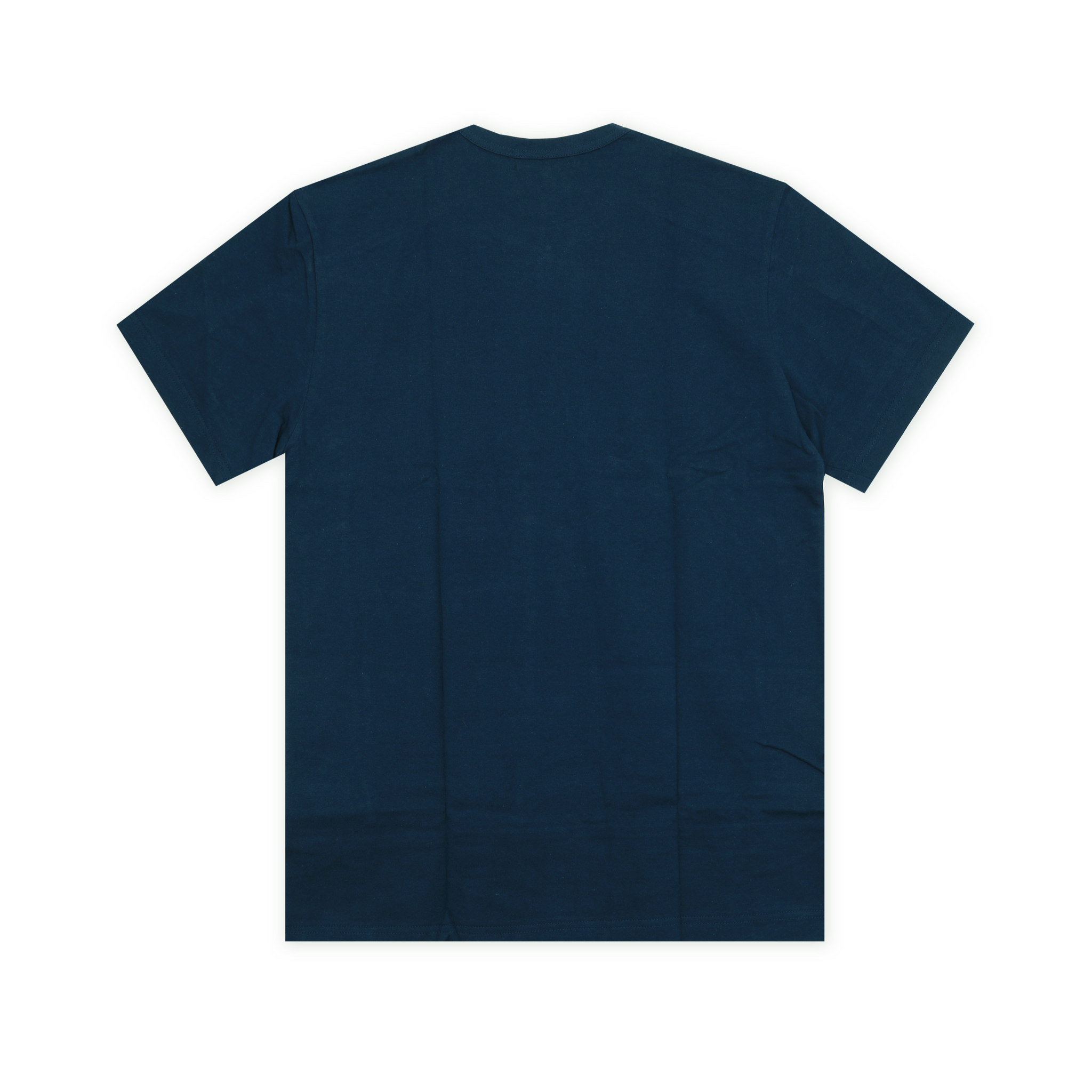 Navy x Brown Cotton Jersey Overlay T-Shirt