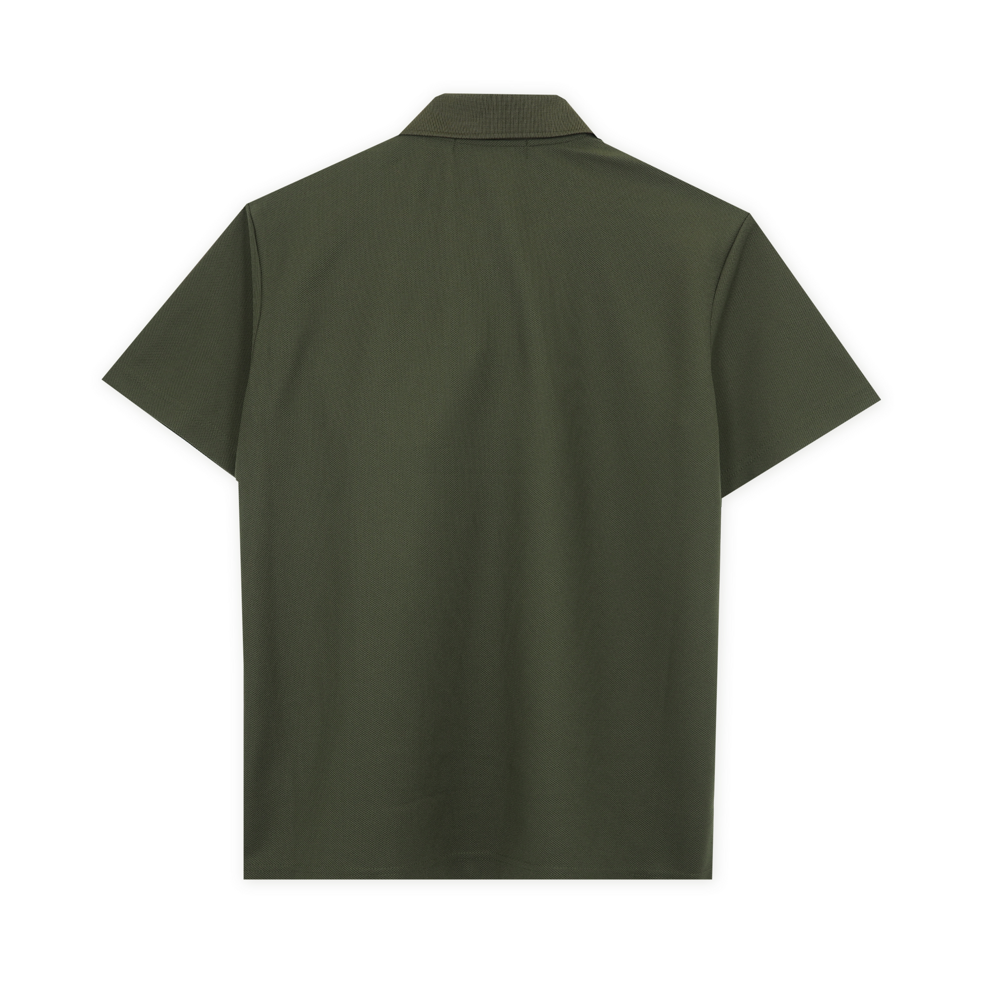 Polyester Pique Rose Front Polo Khaki