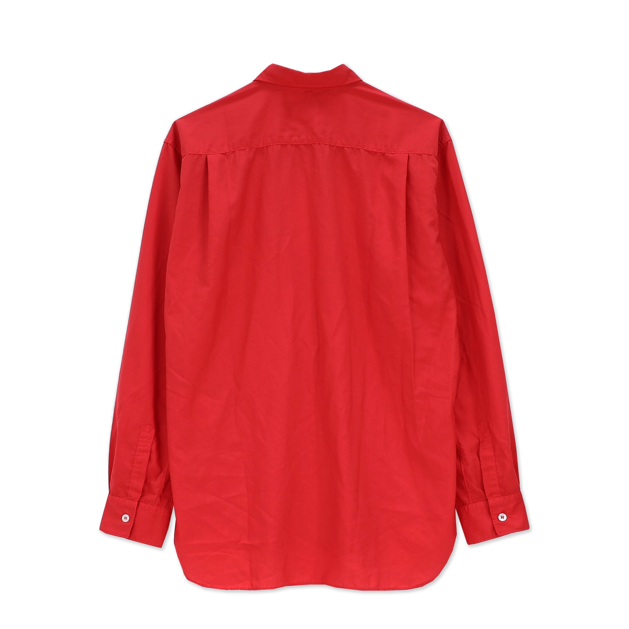 Polyester Poplin Overdyed Shirt Red