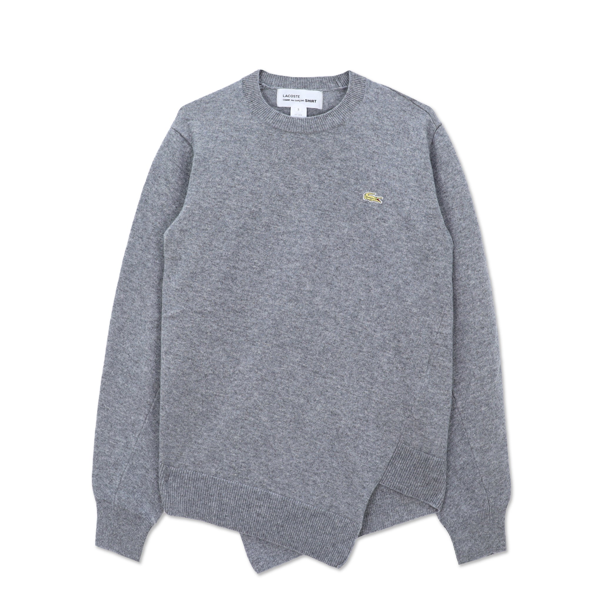 Lacoste Asymmetric Hem Sweater Grey