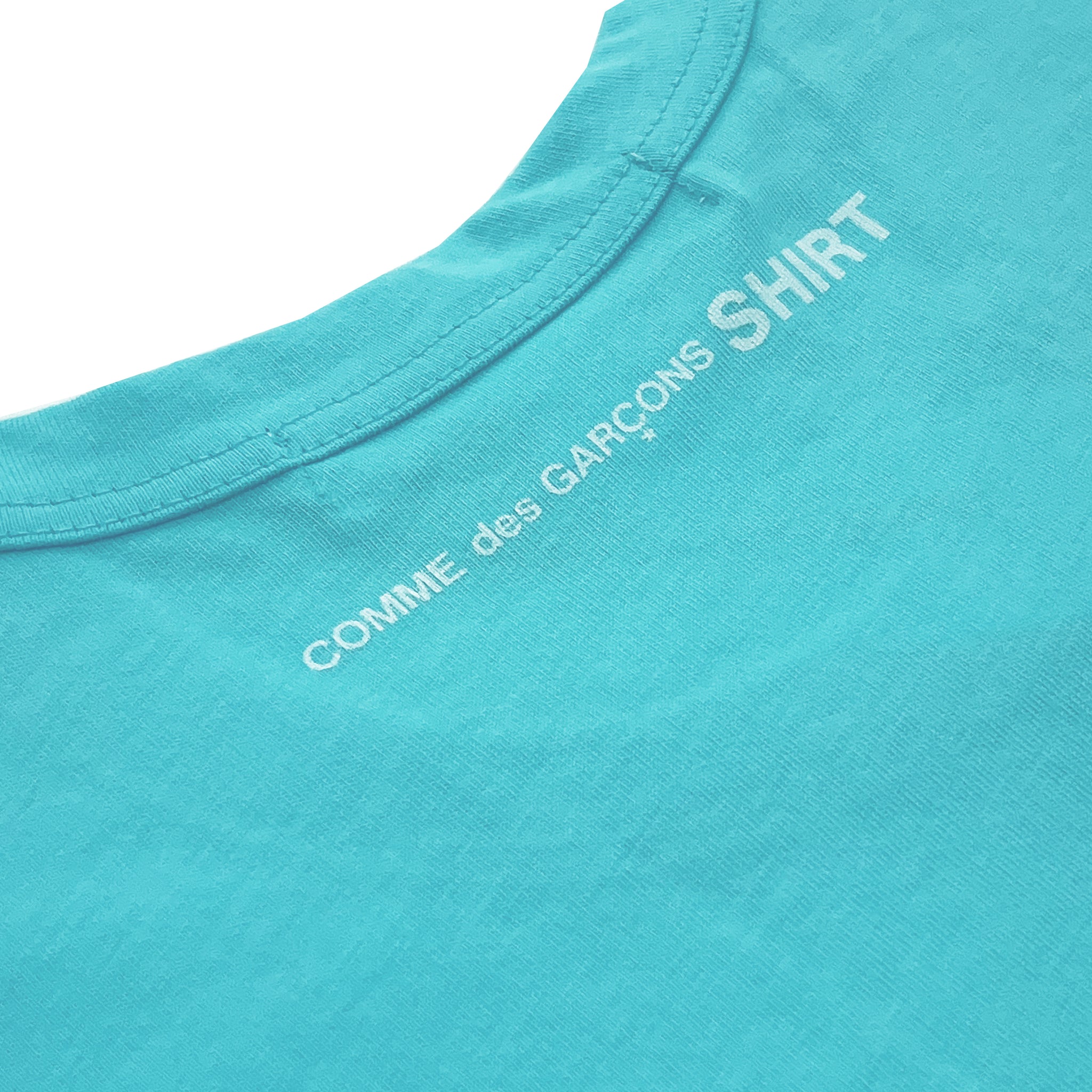 Cotton Jersey Neck Logo T-Shirt Blue