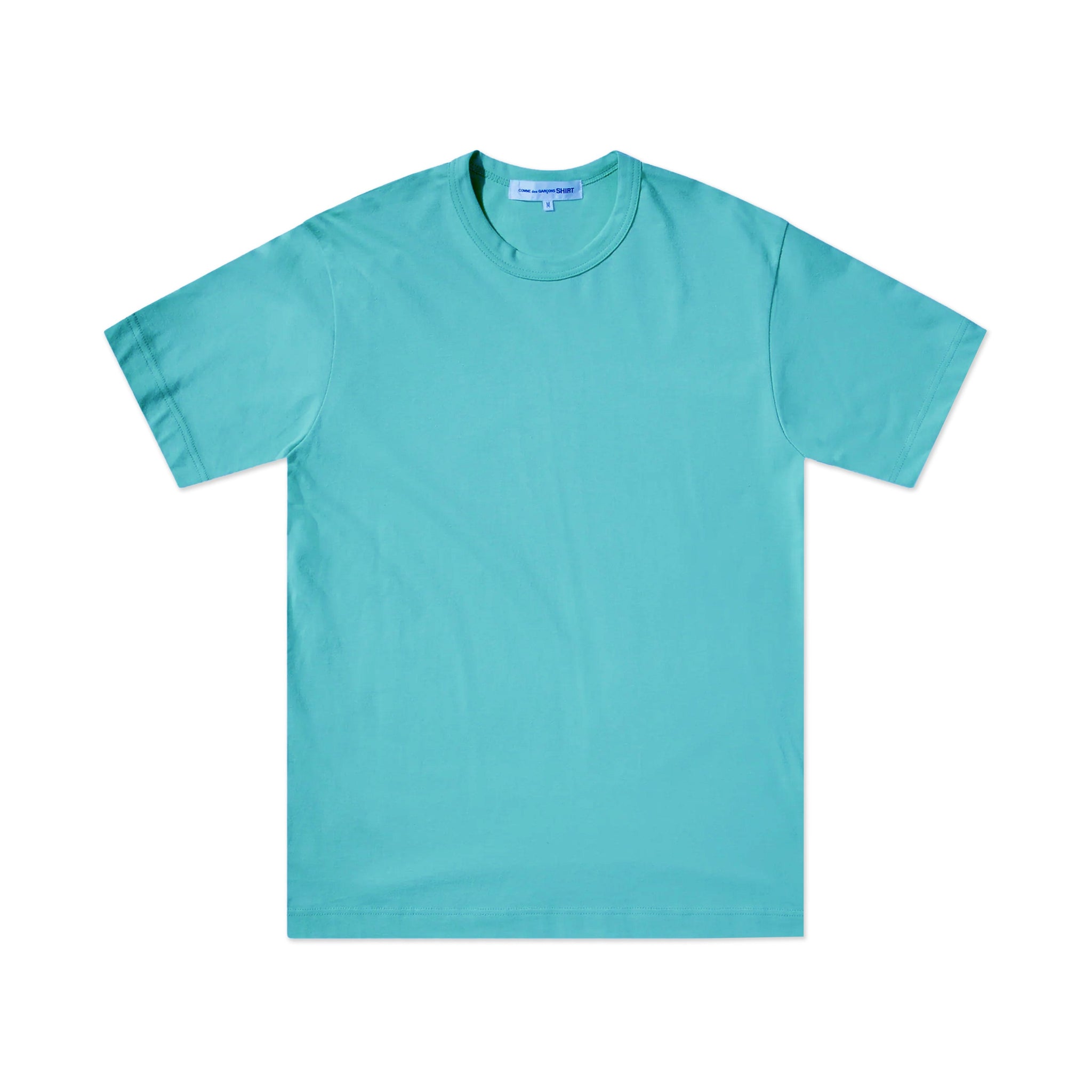 Cotton Jersey Neck Logo T-Shirt Blue