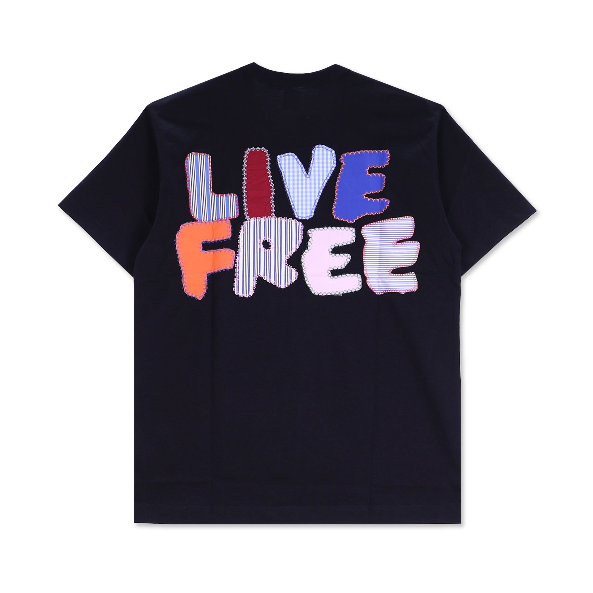 Live Free Embroidered T-Shirt Black