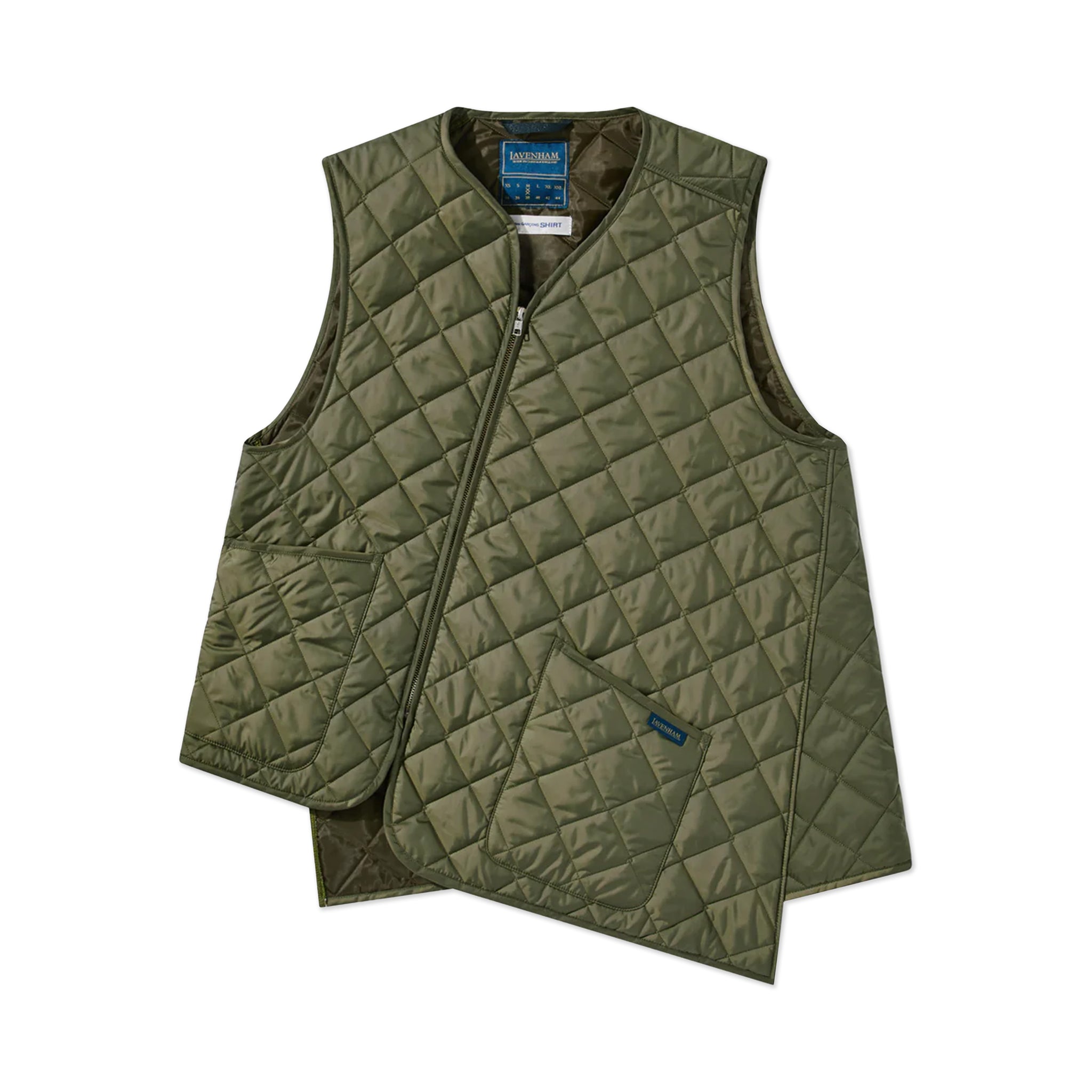 SHIRT x Lavenham Khaki Bias Padded Vest